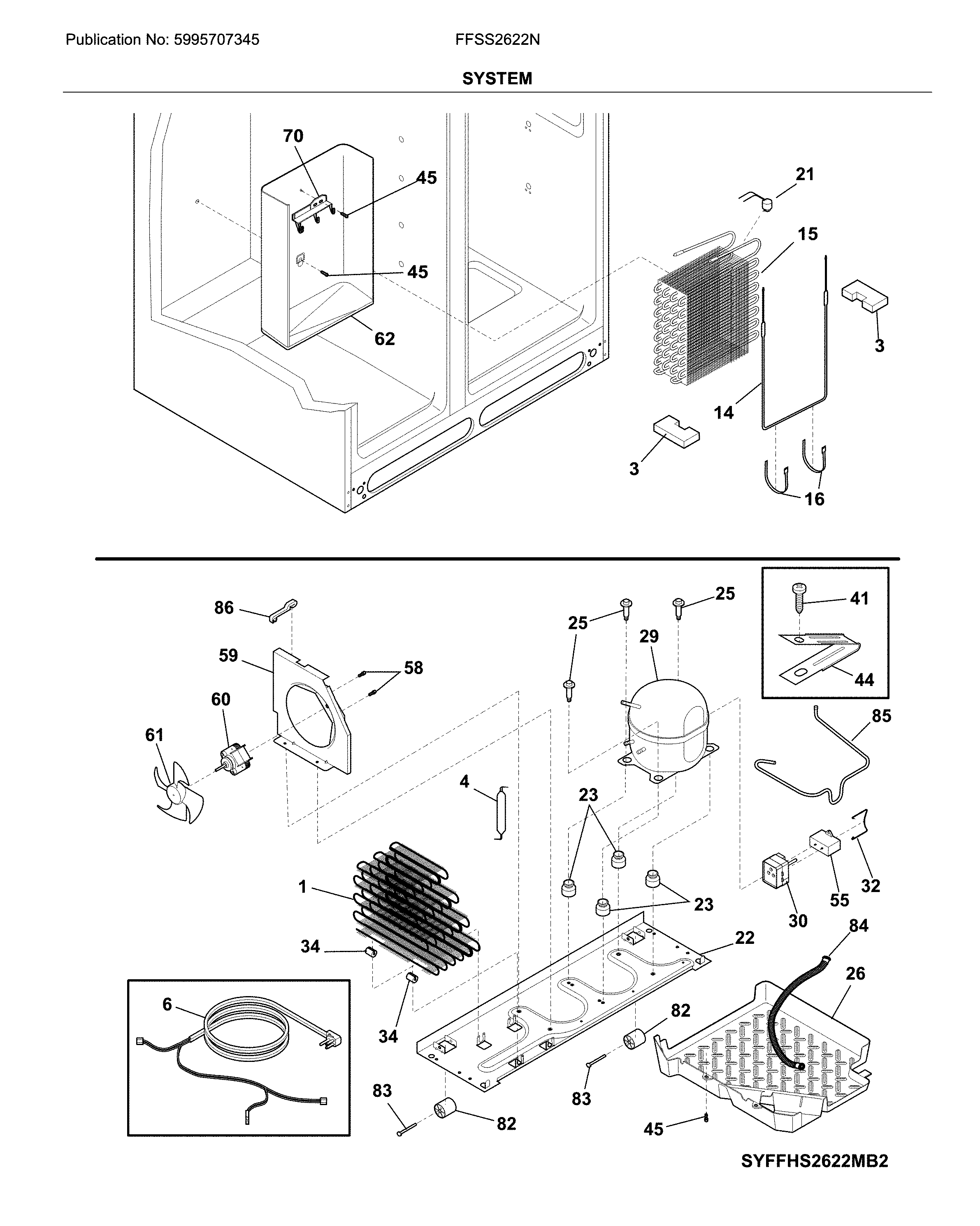Frigidaire FFSS2622NW4 system diagram