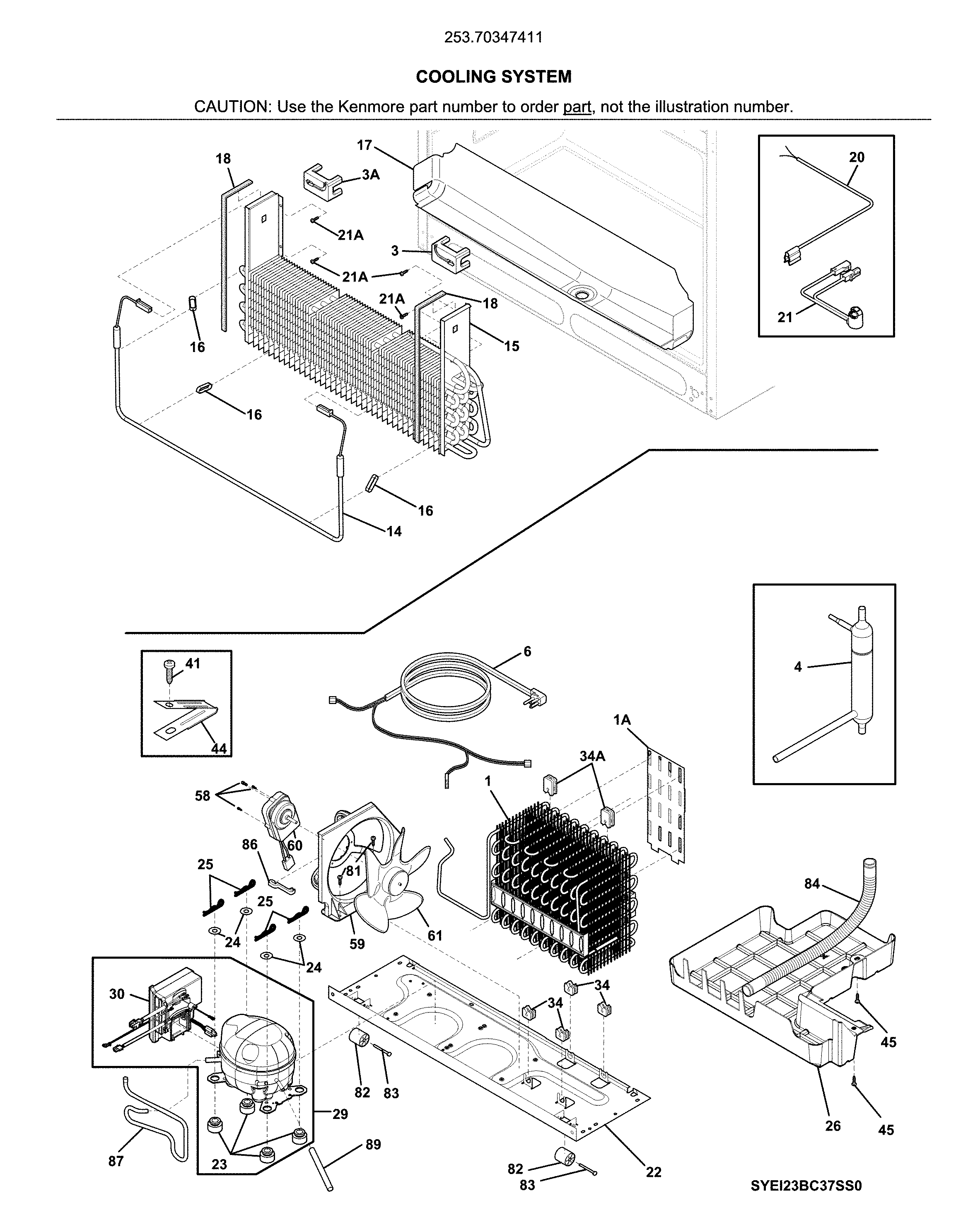 Kenmore 25370347411 system diagram