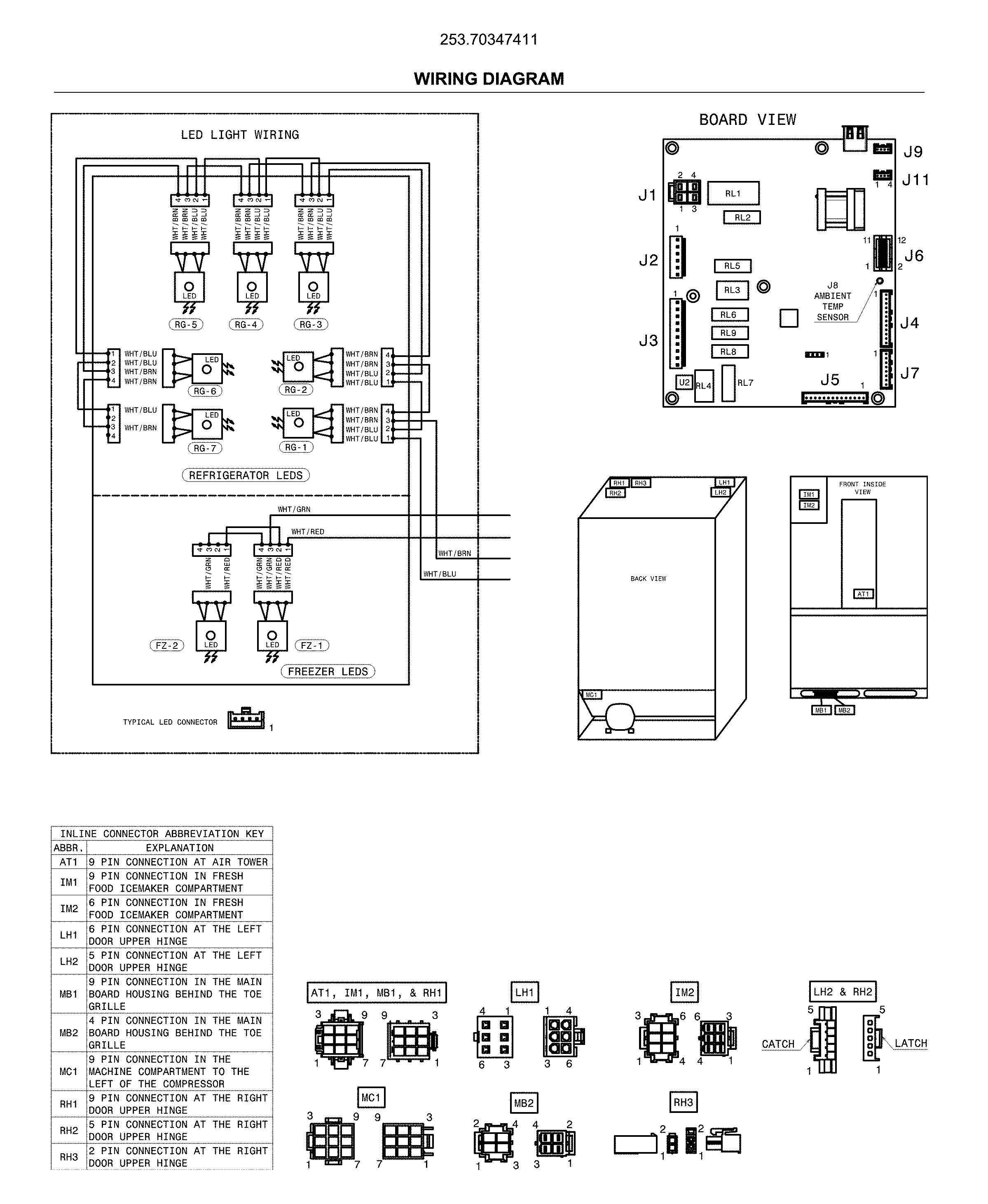 Kenmore 25370347411 wiring diagram diagram
