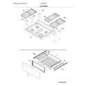 Frigidaire FGGF3036TWC top/drawer diagram