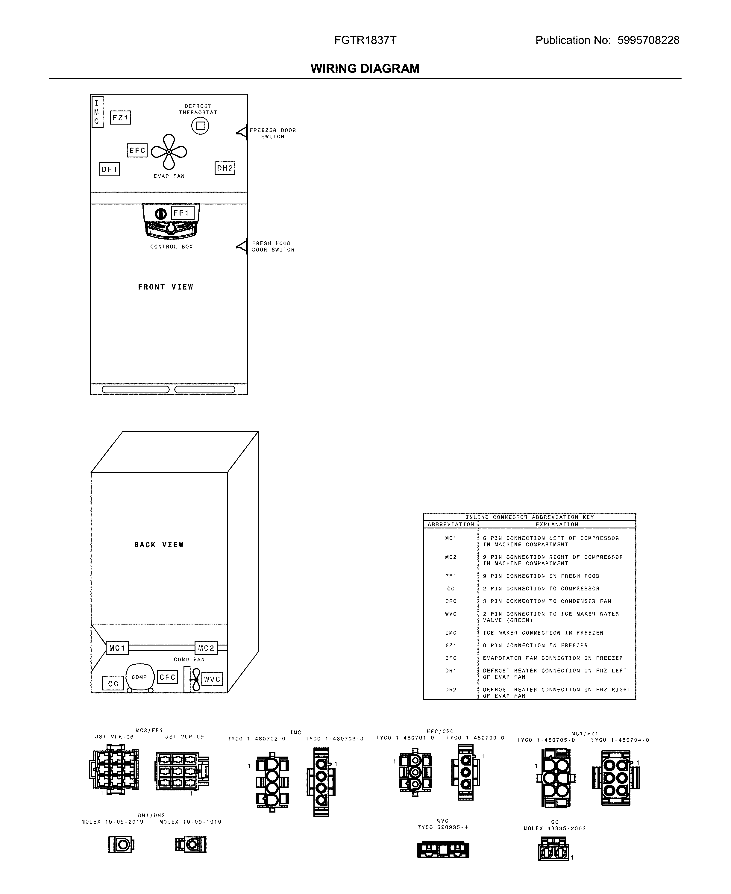 Frigidaire FGTR1837TE2 wiring diagram diagram