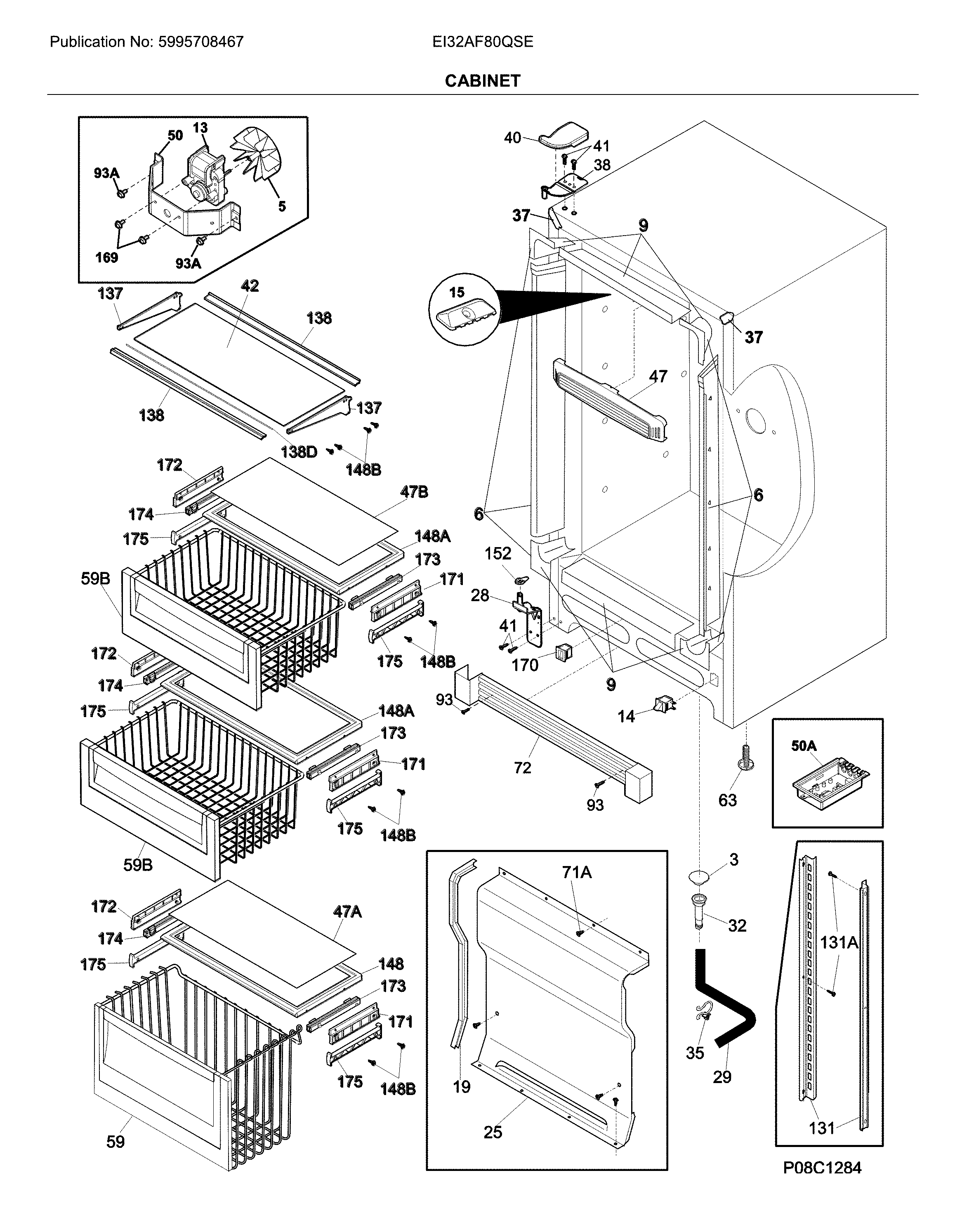Electrolux EI32AF80QSE cabinet diagram