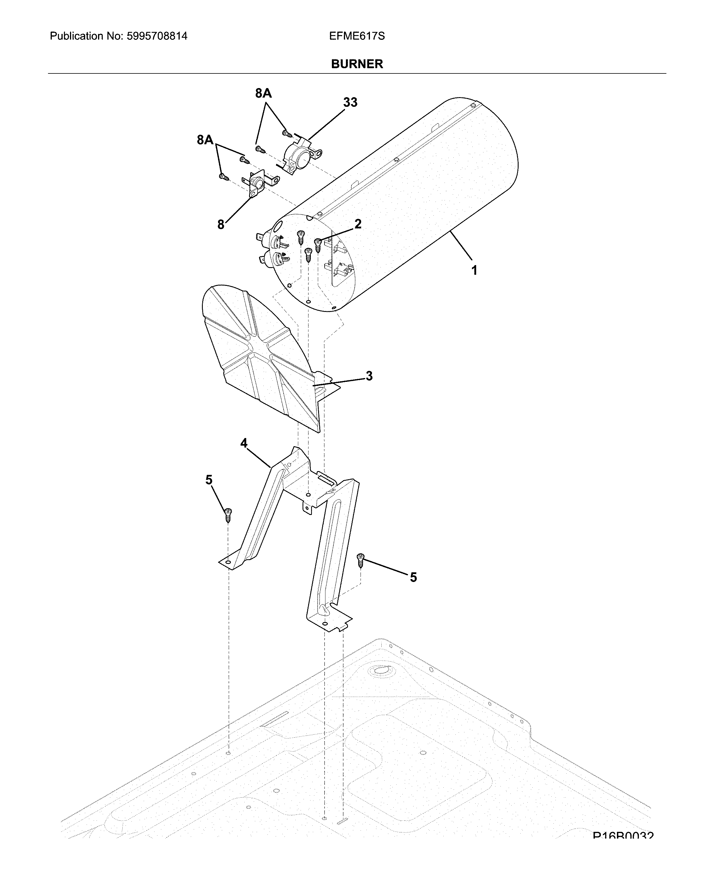 Electrolux EFME617STT0 burner diagram