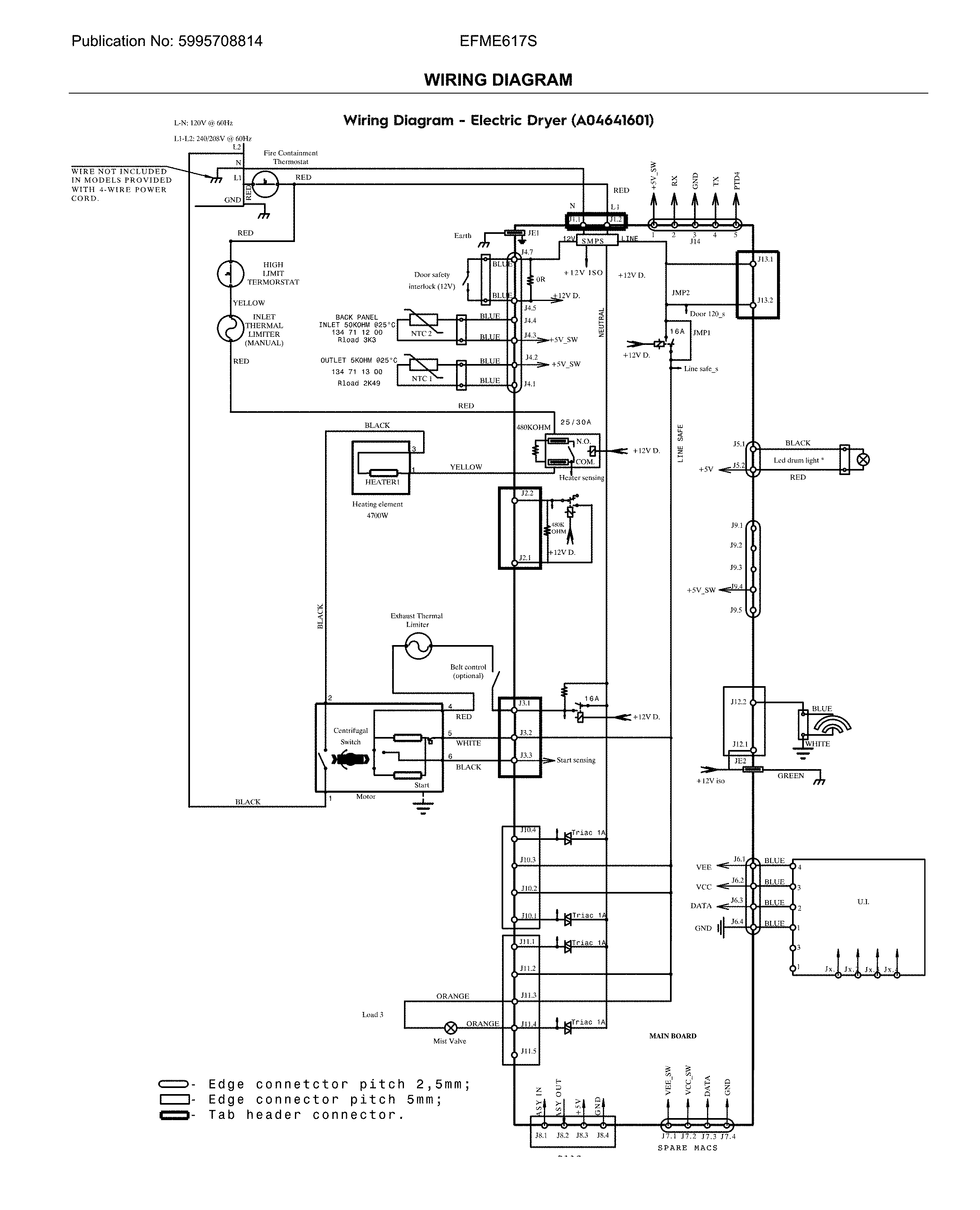 Electrolux EFME617STT0 wiring diagram diagram