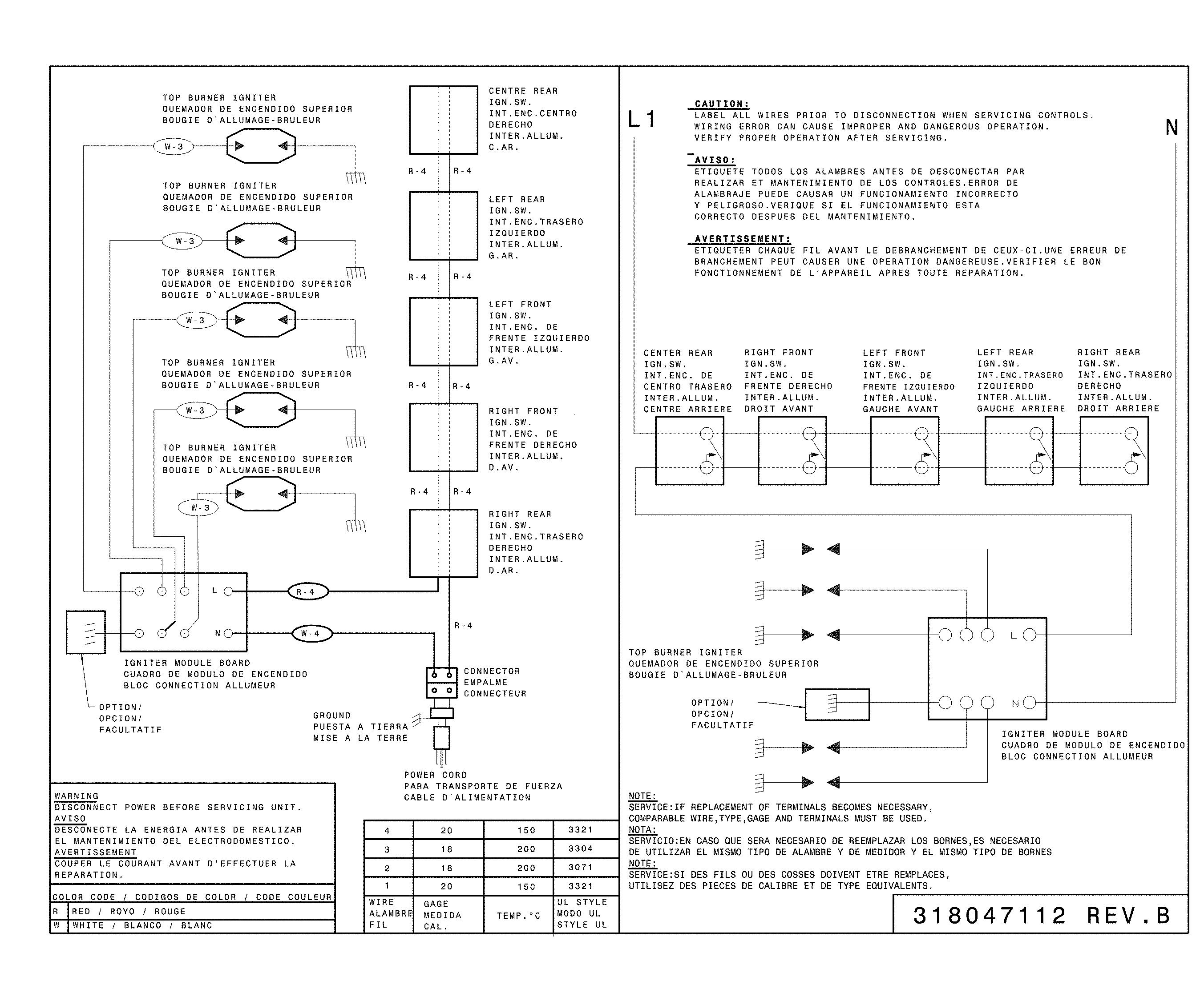 Frigidaire FGGC3645QBD wiring diagram diagram