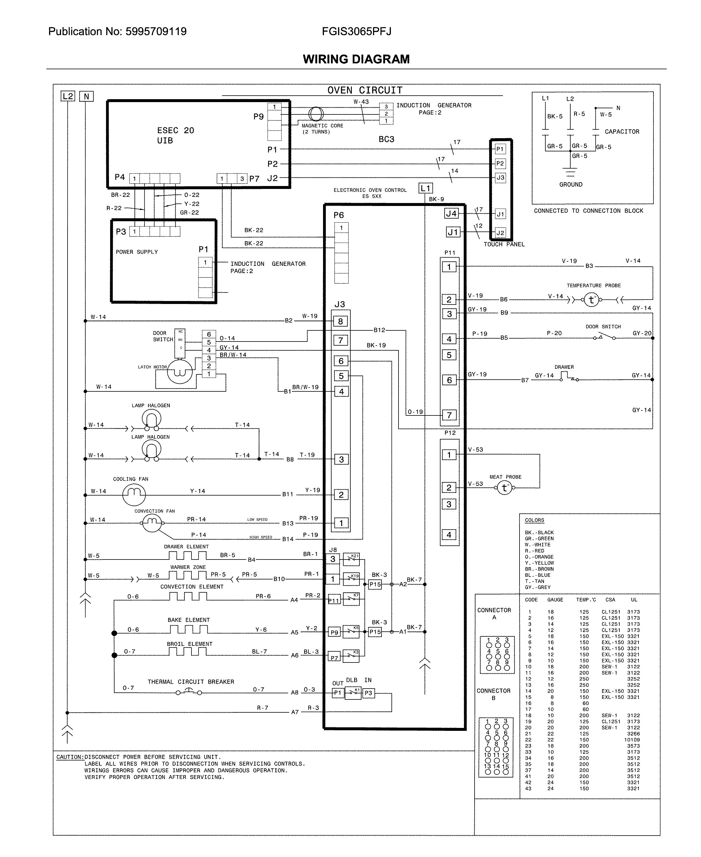 Frigidaire FGIS3065PFJ wiring diagram diagram