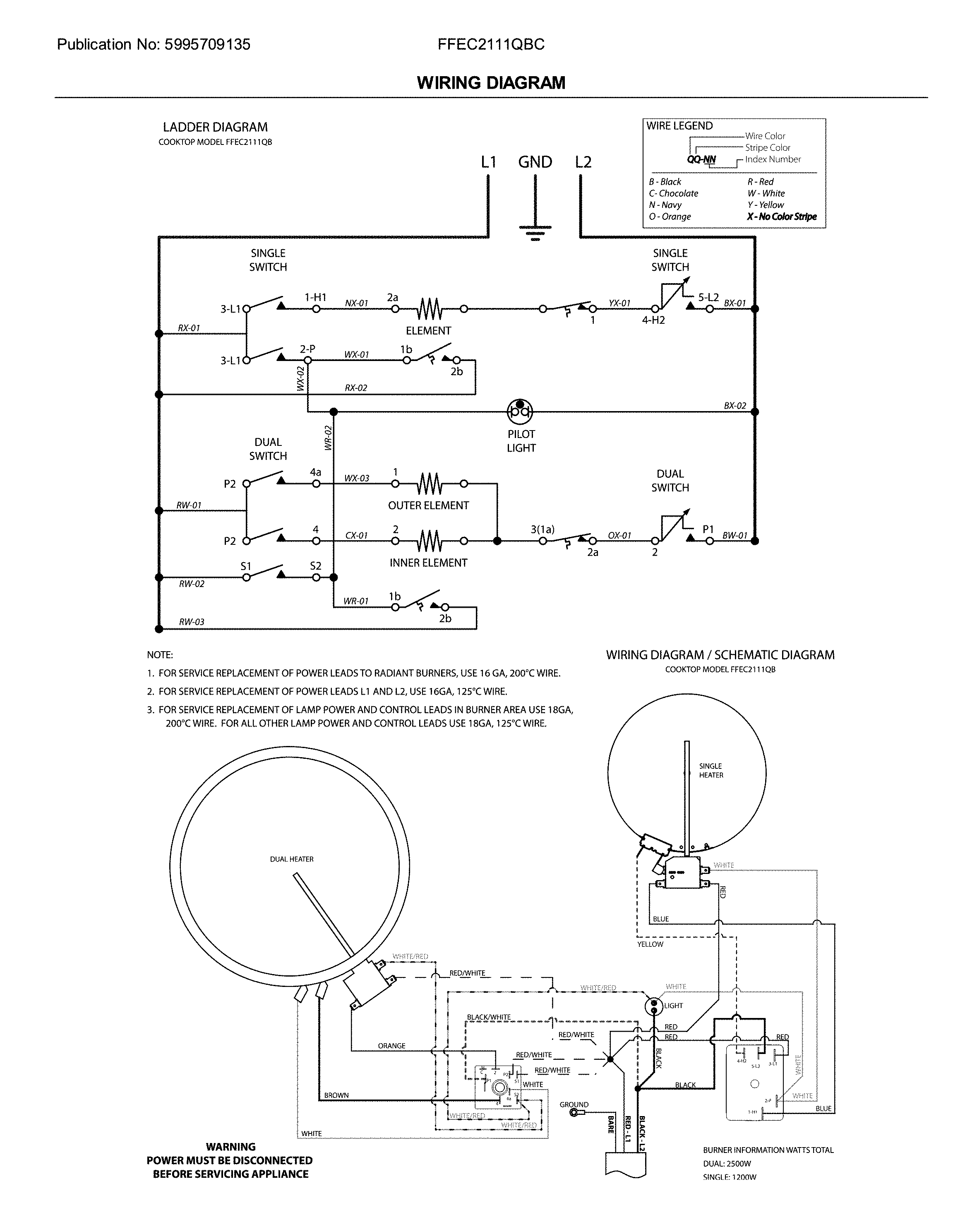 Frigidaire FFEC2111QBC wiring diagram diagram