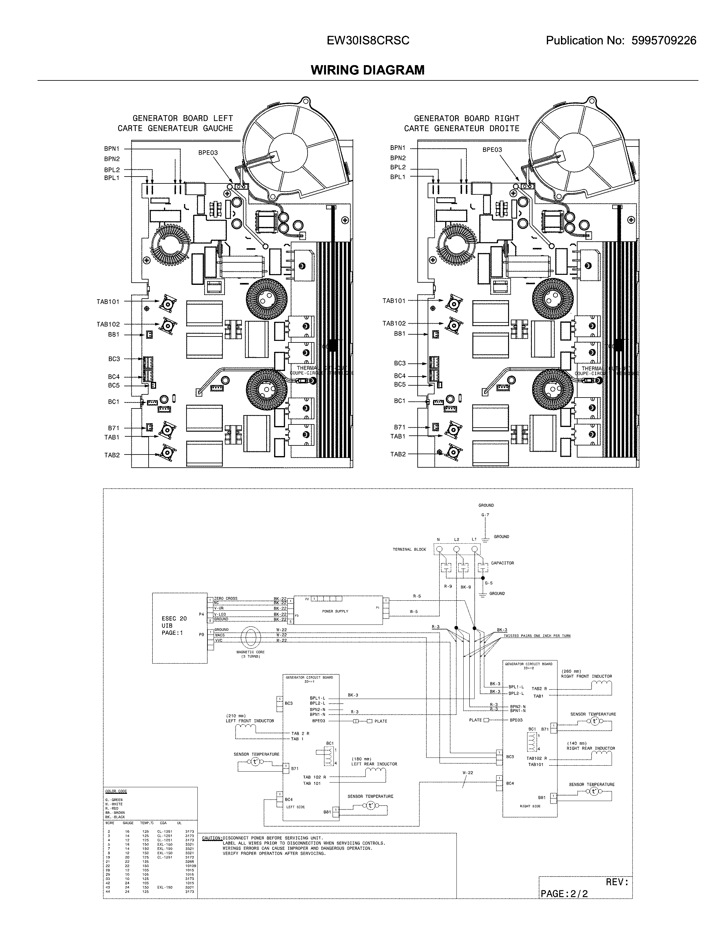 Electrolux EW30IS8CRSC wiring diagram diagram