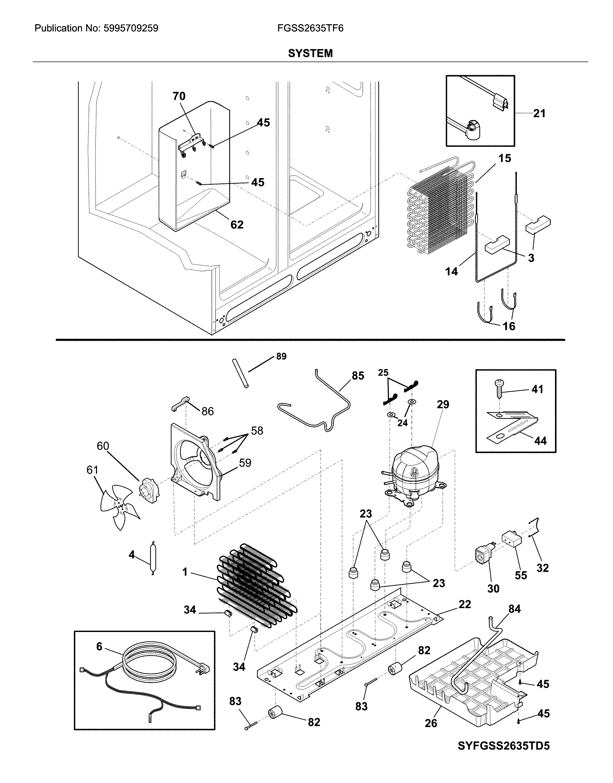 Frigidaire FGSS2635TF6 system diagram