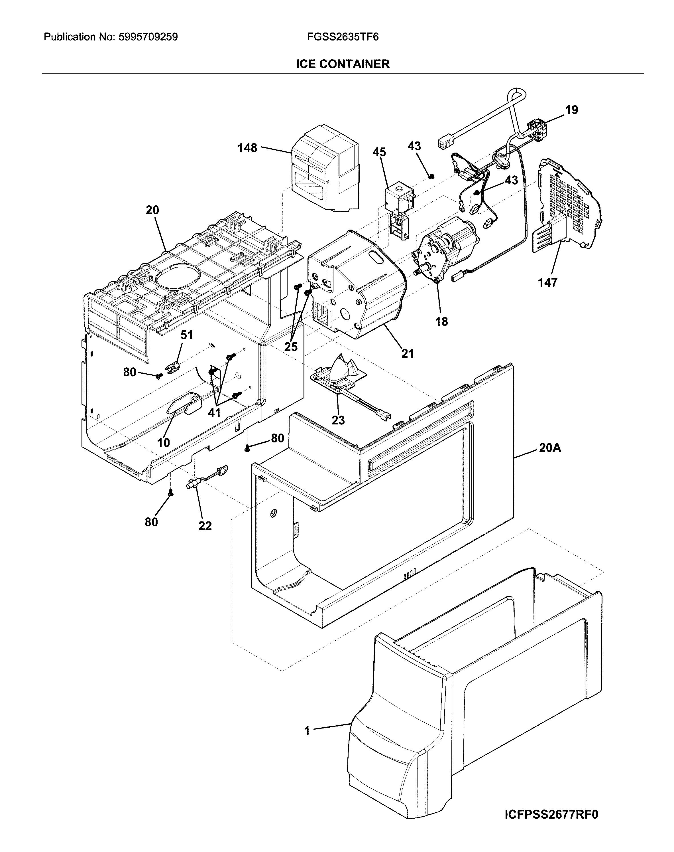 Frigidaire FGSS2635TF6 container diagram