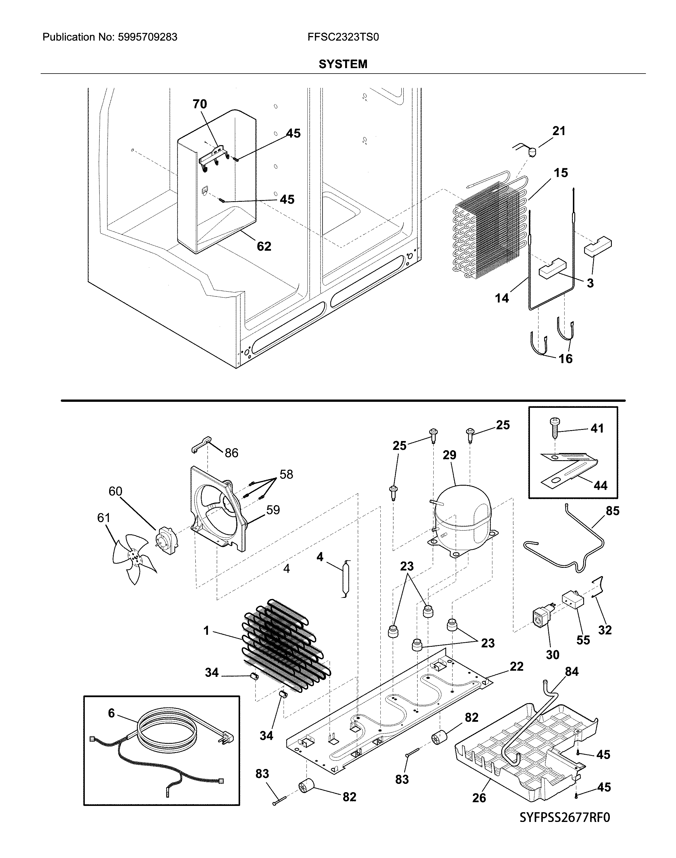 Frigidaire FFSC2323TS0 system diagram