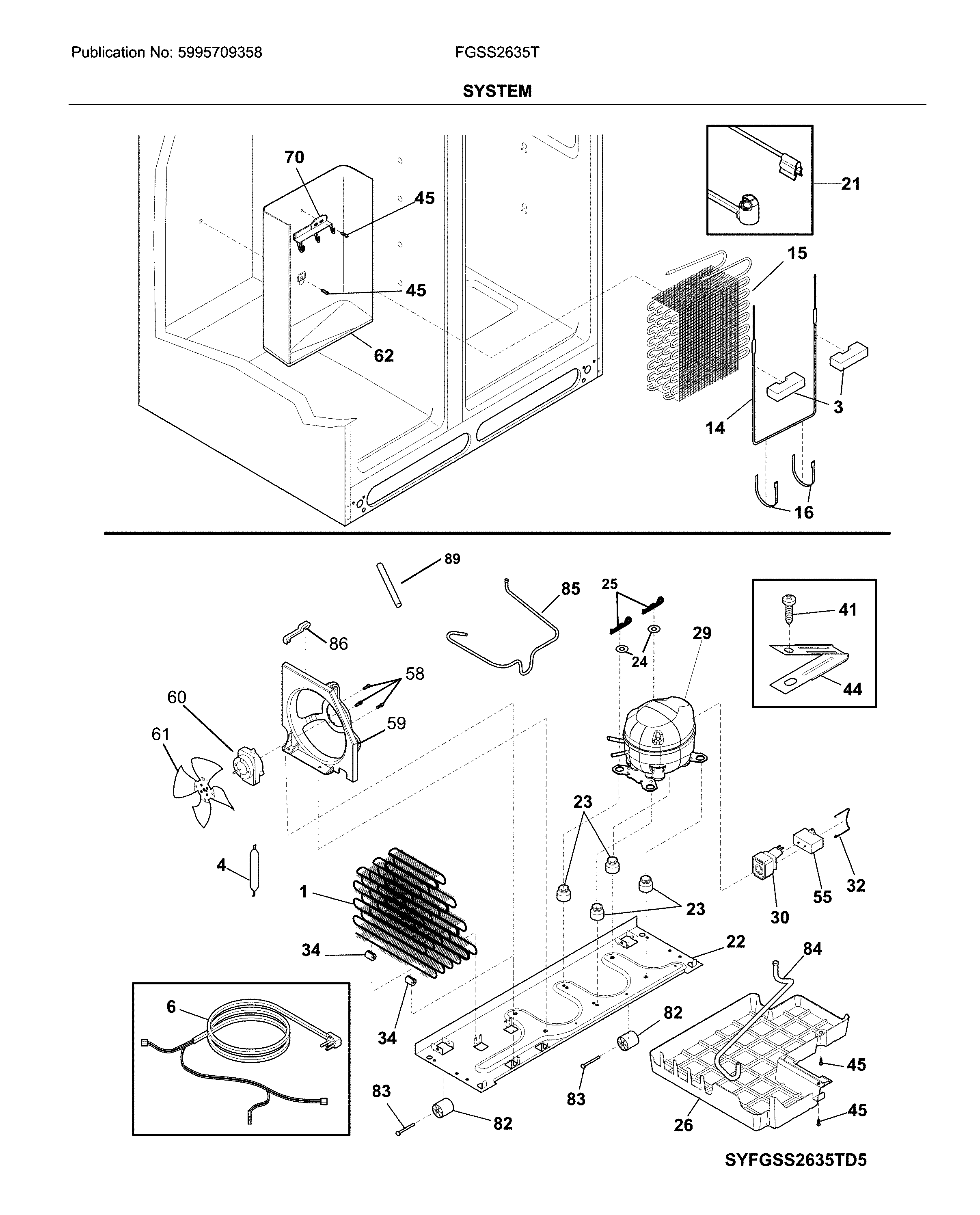 Frigidaire FGSS2635TE4 system diagram