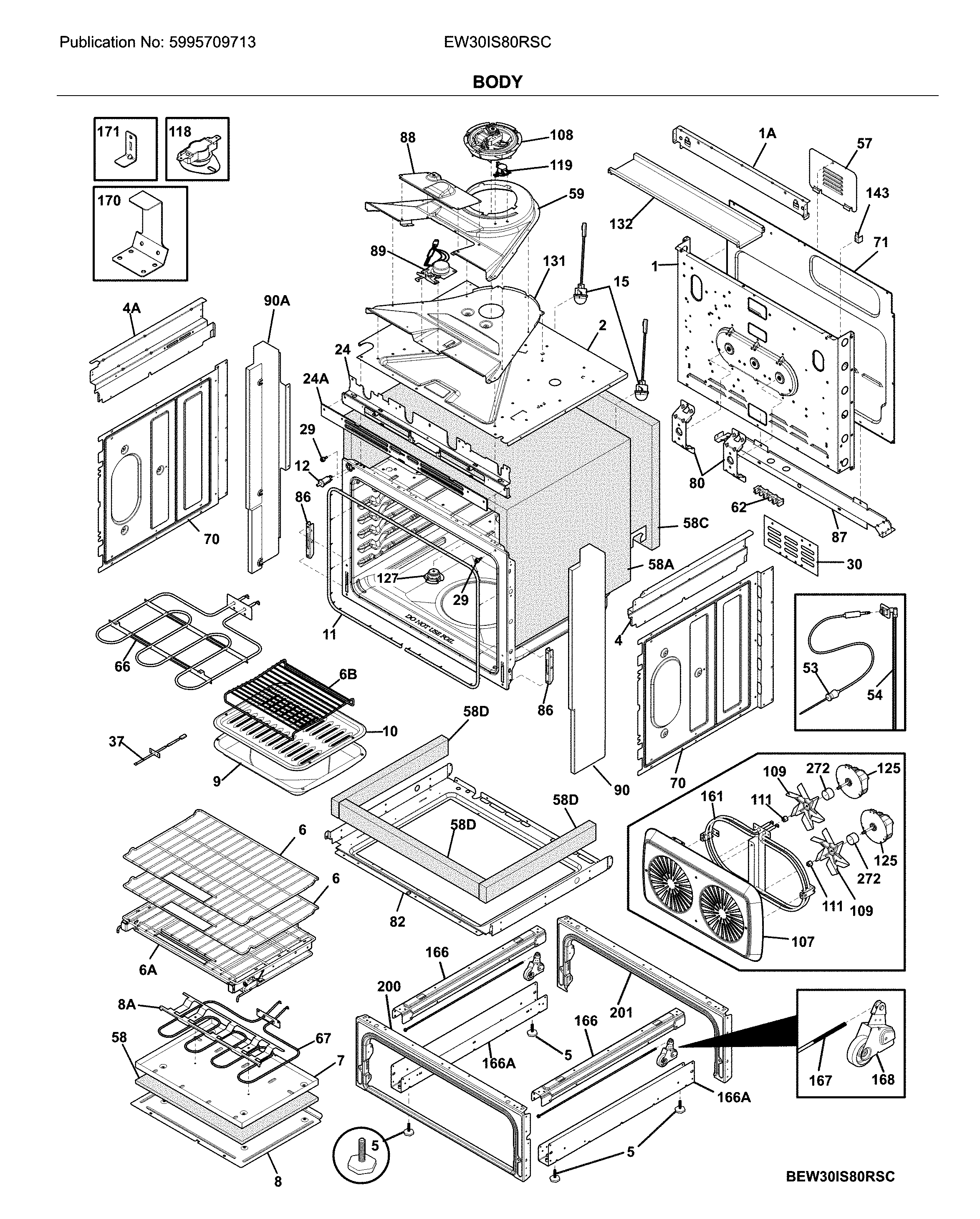 Electrolux EW30IS80RSC body diagram