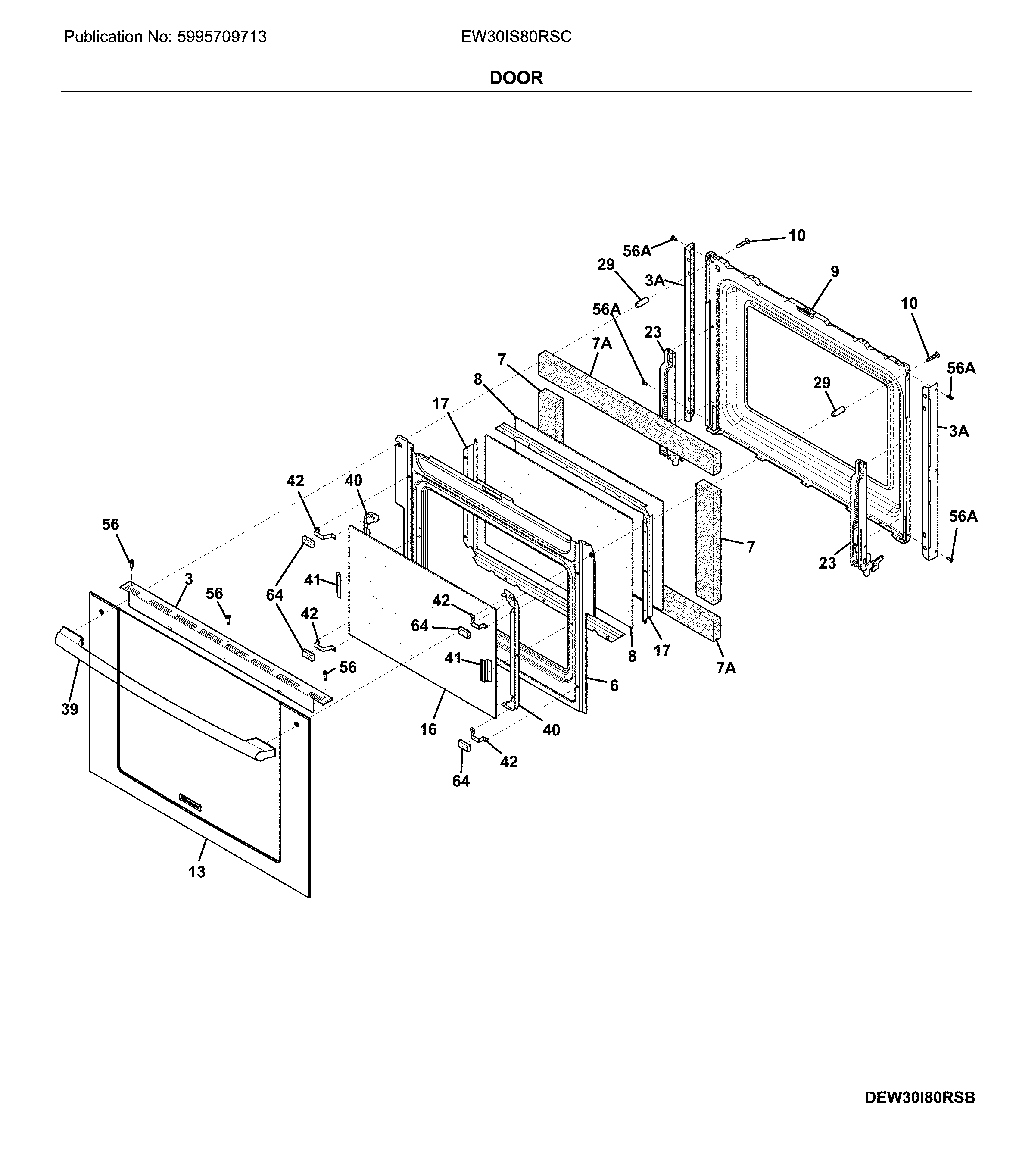 Electrolux EW30IS80RSC door diagram