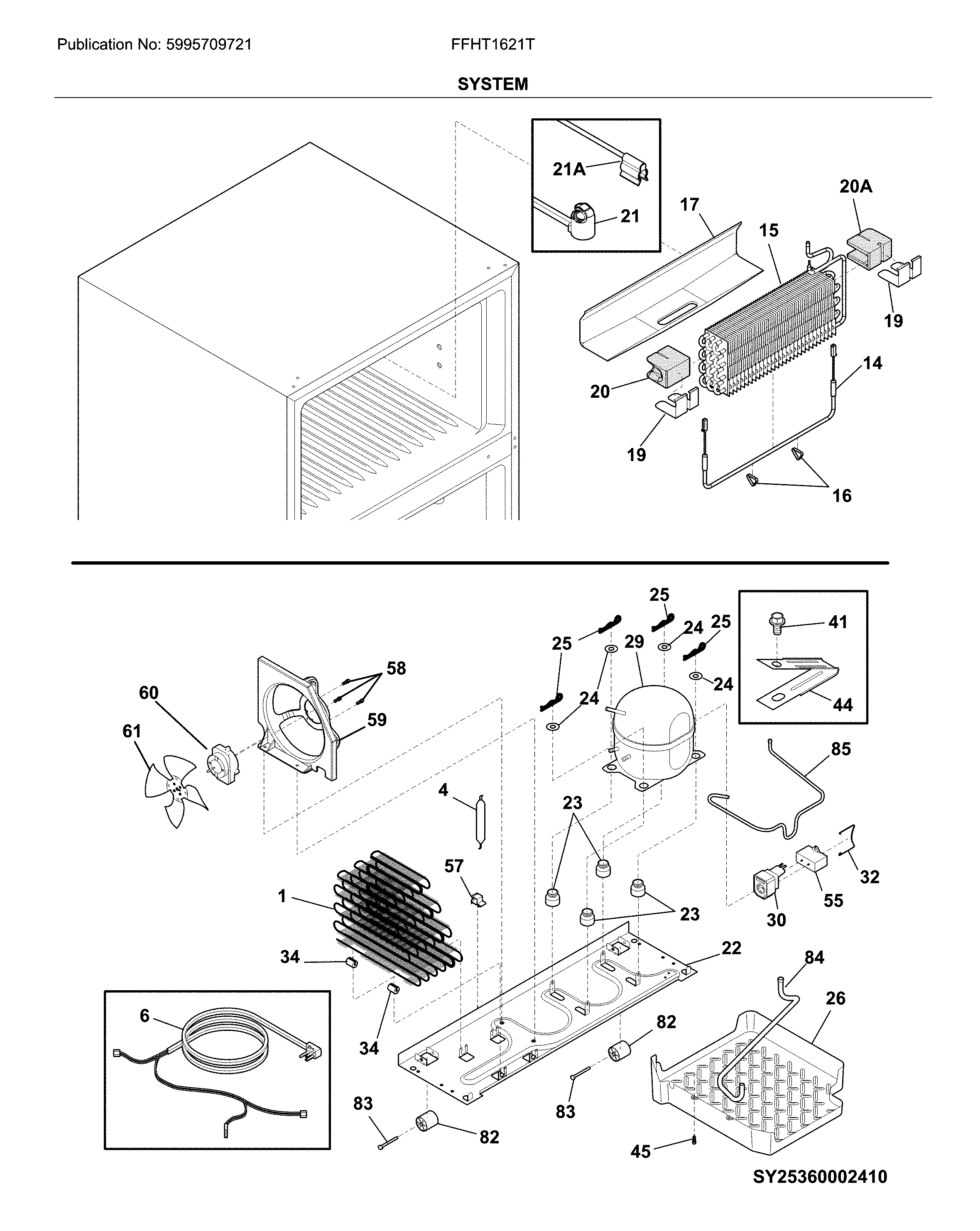 Frigidaire FFHT1621TS1 system diagram