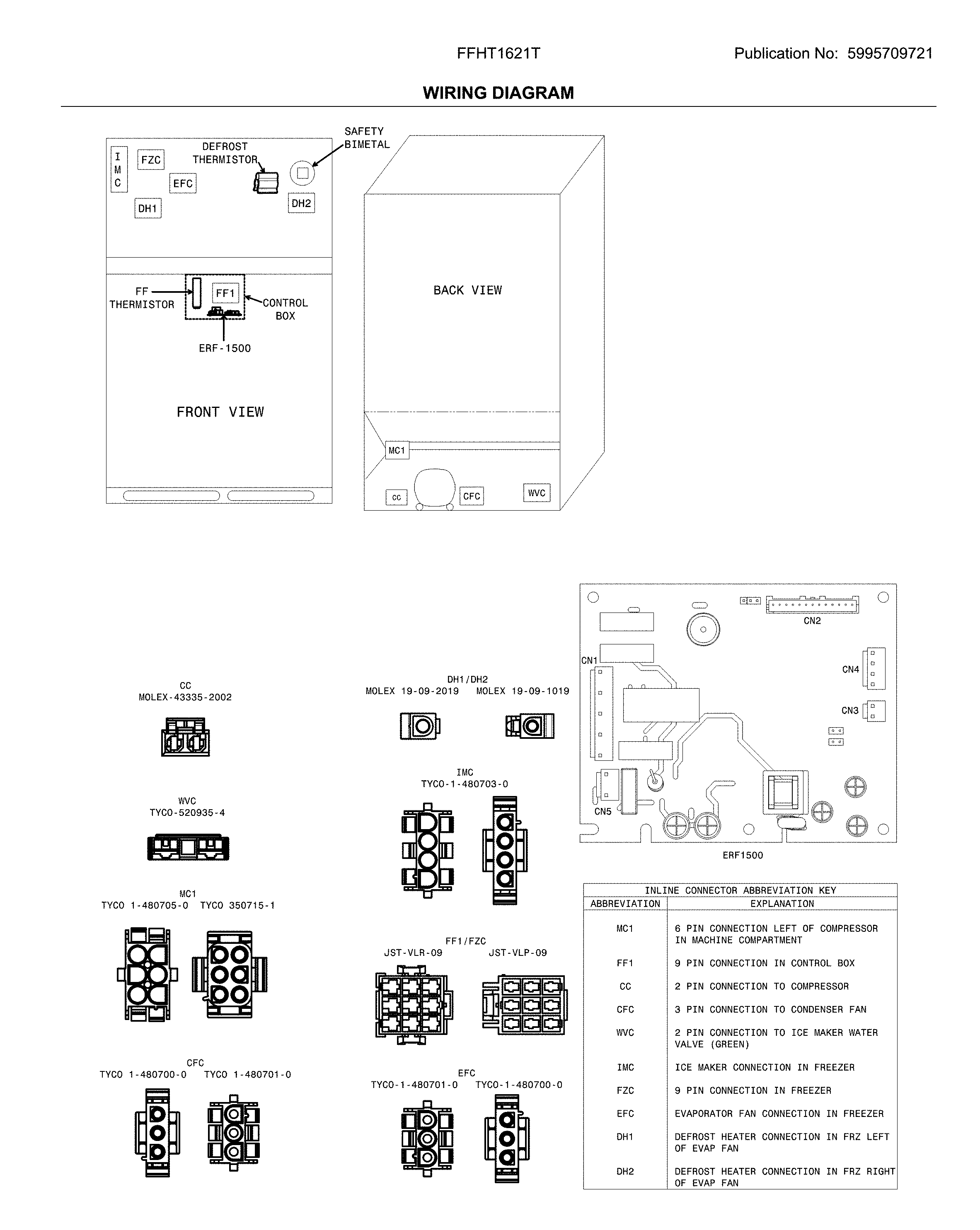 Frigidaire FFHT1621TS1 wiring diagram diagram