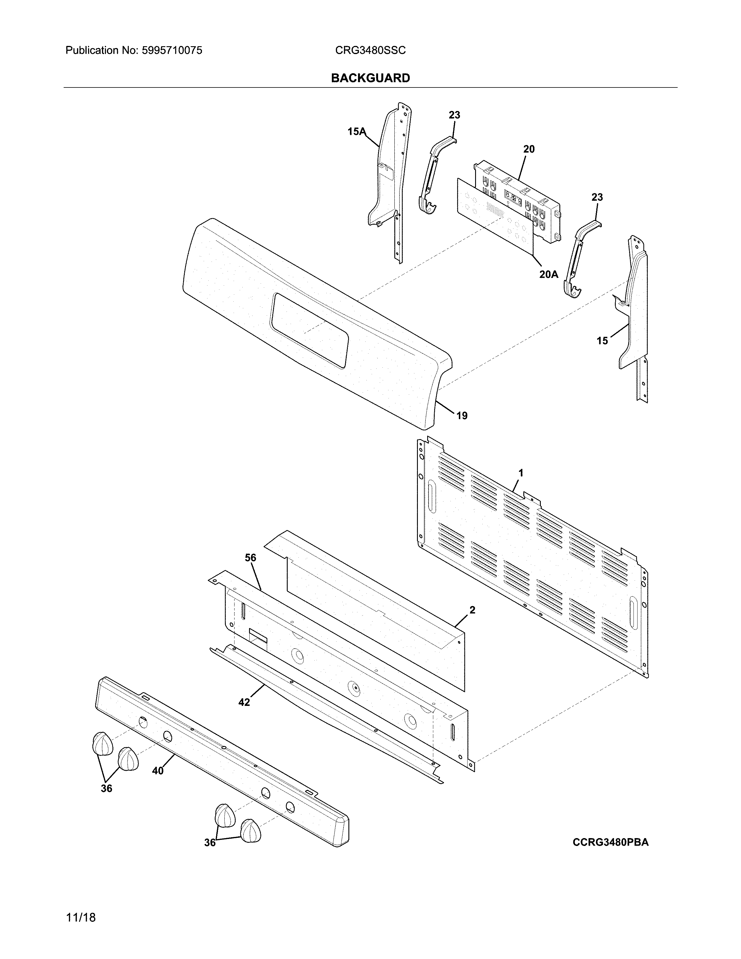 Crosley CRG3480SSC backguard diagram