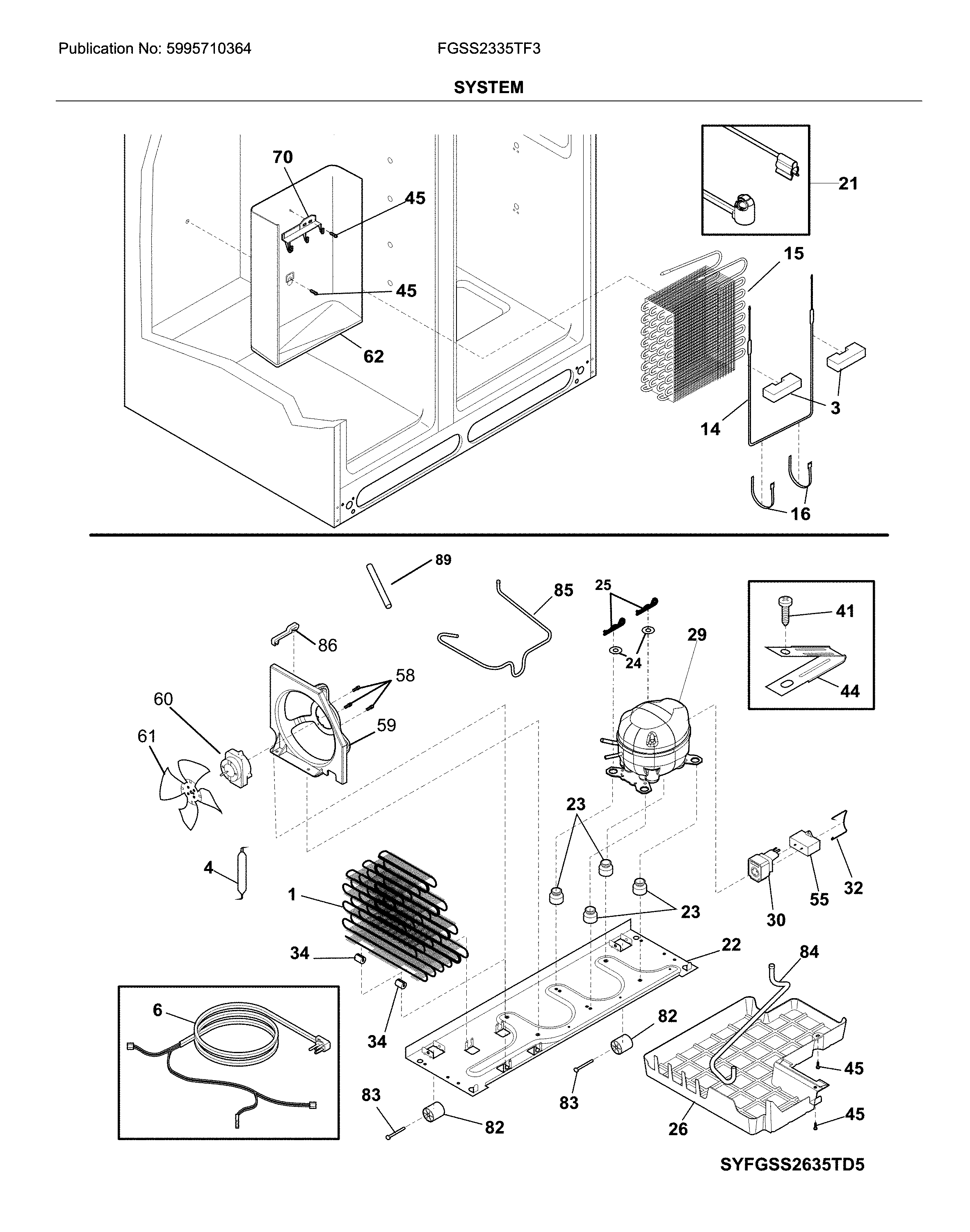 Frigidaire FGSS2335TF3 system diagram