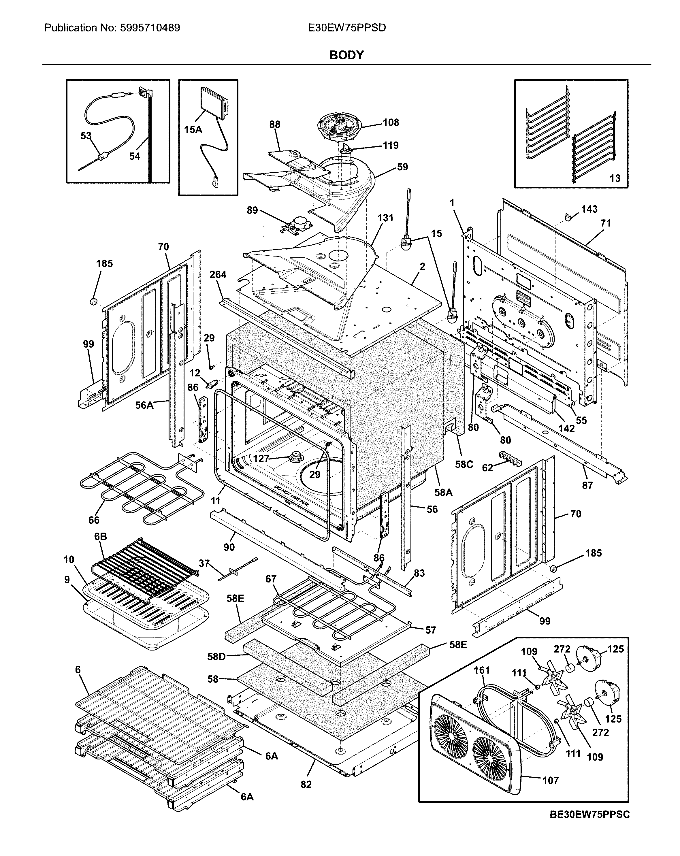 Electrolux E30EW75PPSD body diagram