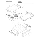 Frigidaire CFES3025PBK top/drawer diagram