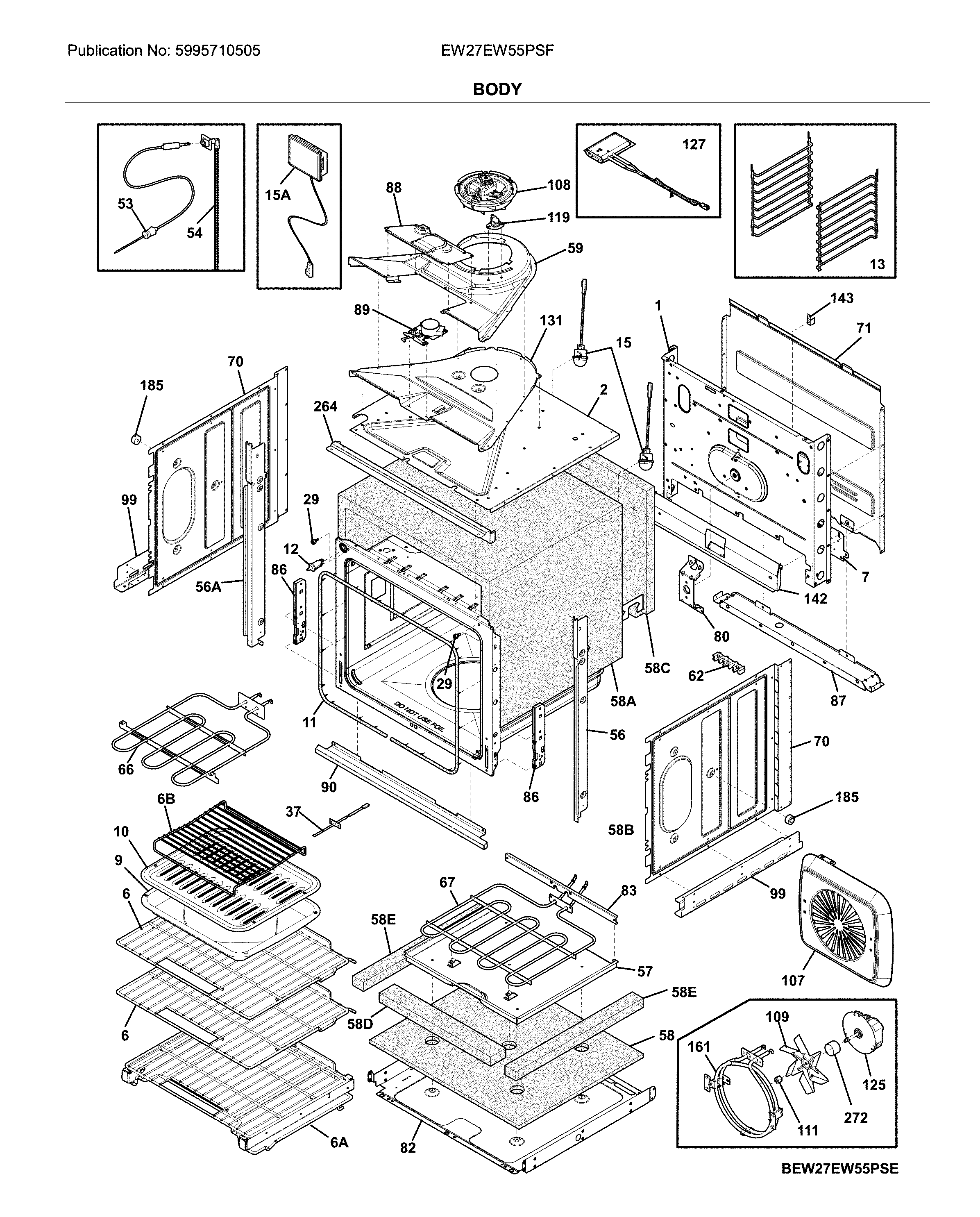 Electrolux EW27EW55PSF body diagram