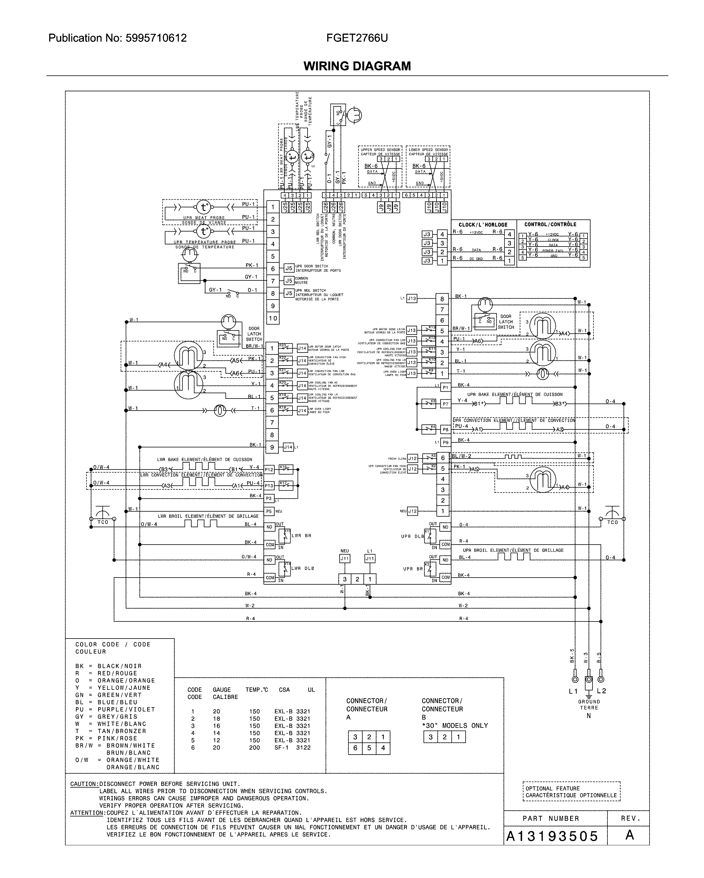 Frigidaire FGET2766UDA wiring diagram diagram