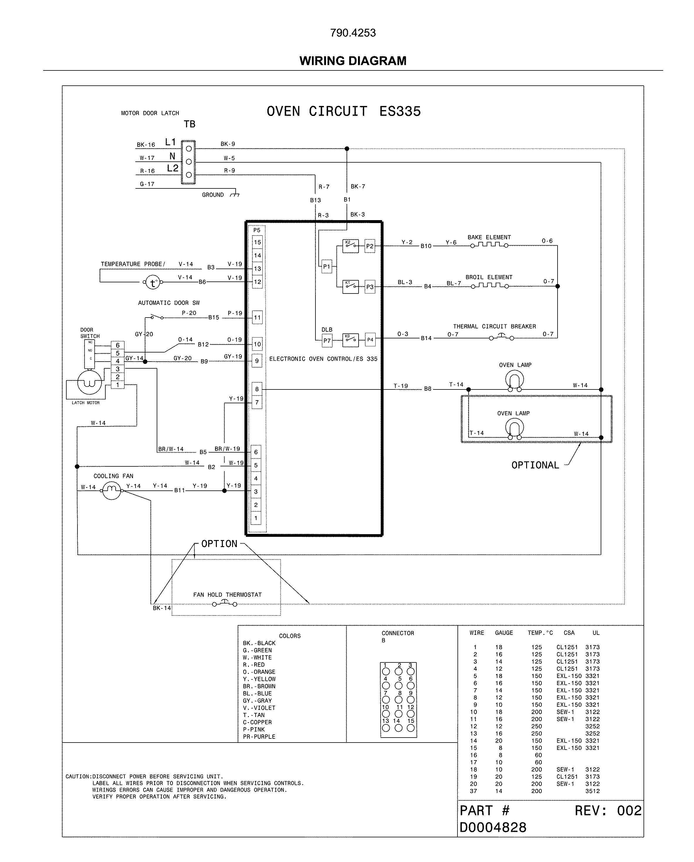 Kenmore 7904253131A wiring diagram diagram