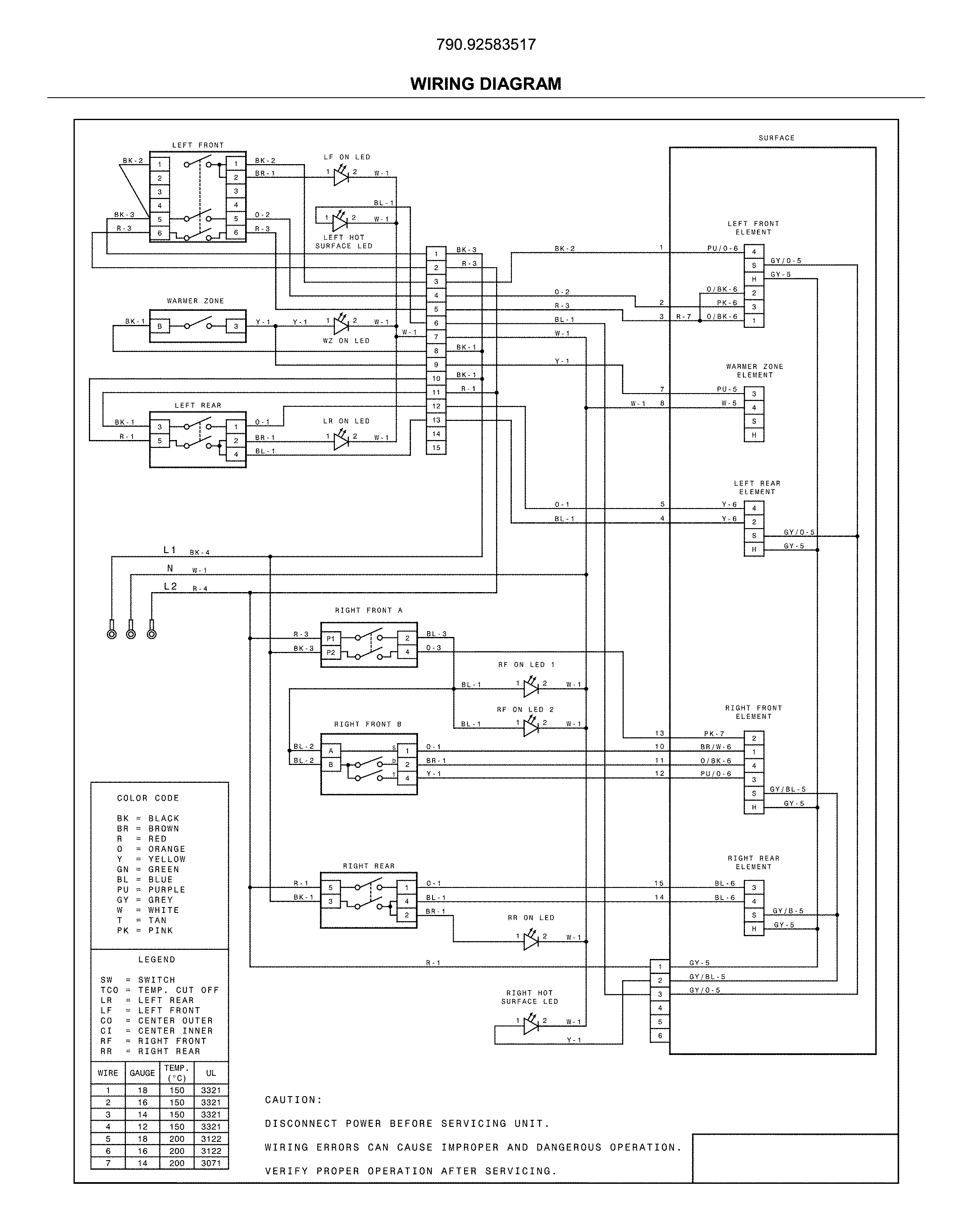 Kenmore Pro 79092583517 wiring diagram diagram
