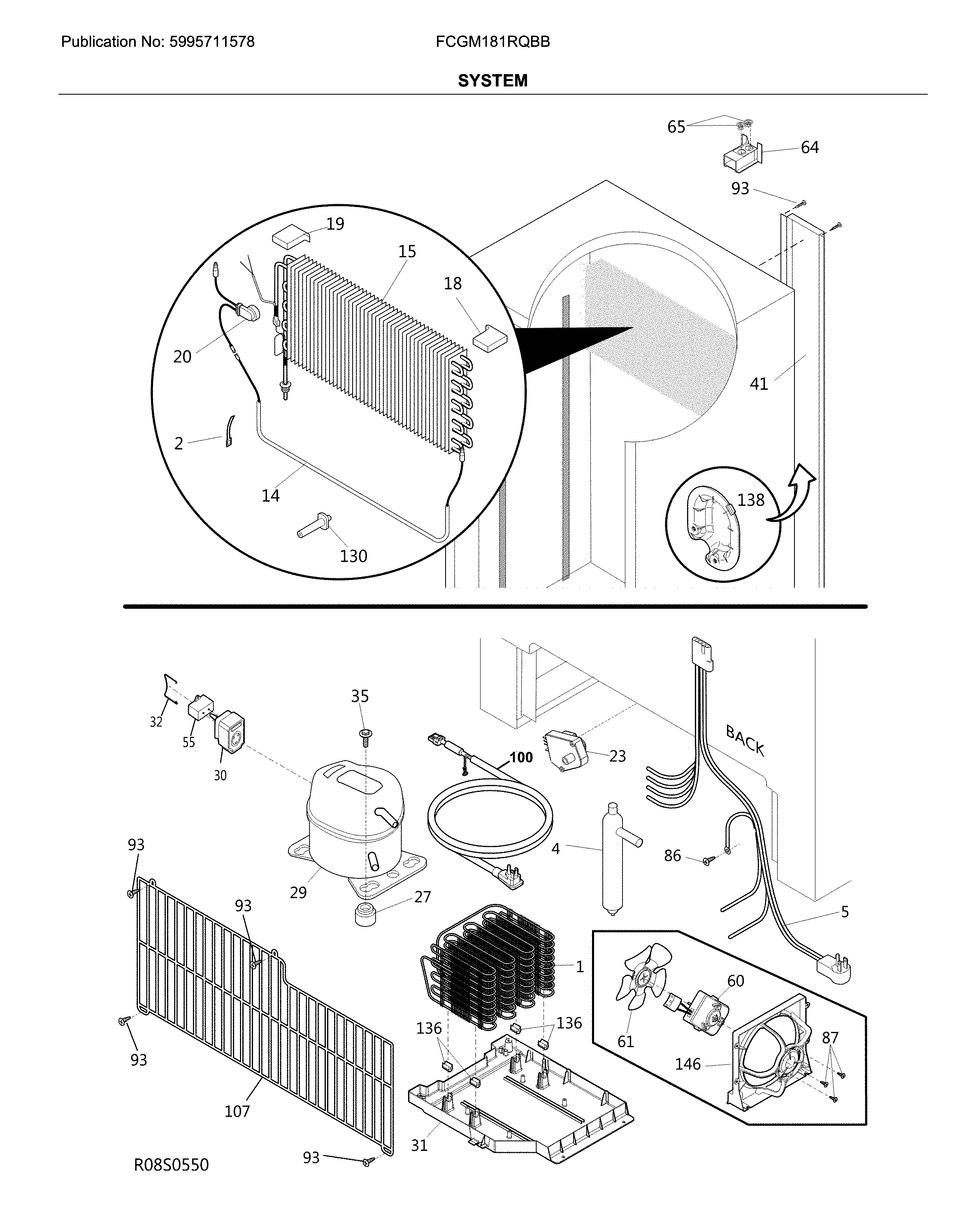 Frigidaire FCGM181RQBB system diagram
