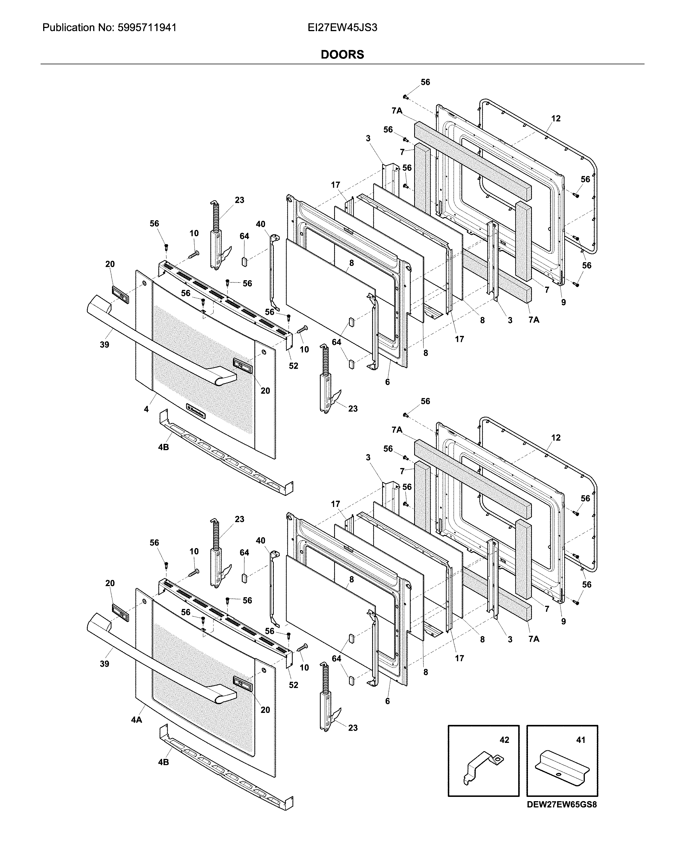 Electrolux EI27EW45JS3 doors diagram