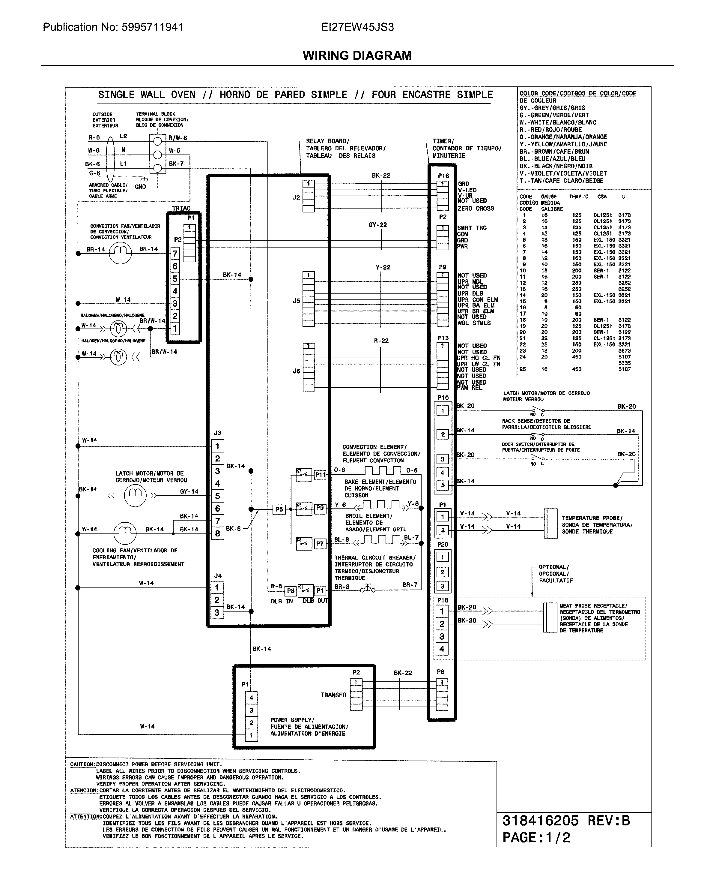 Electrolux EI27EW45JS3 wiring diagram diagram