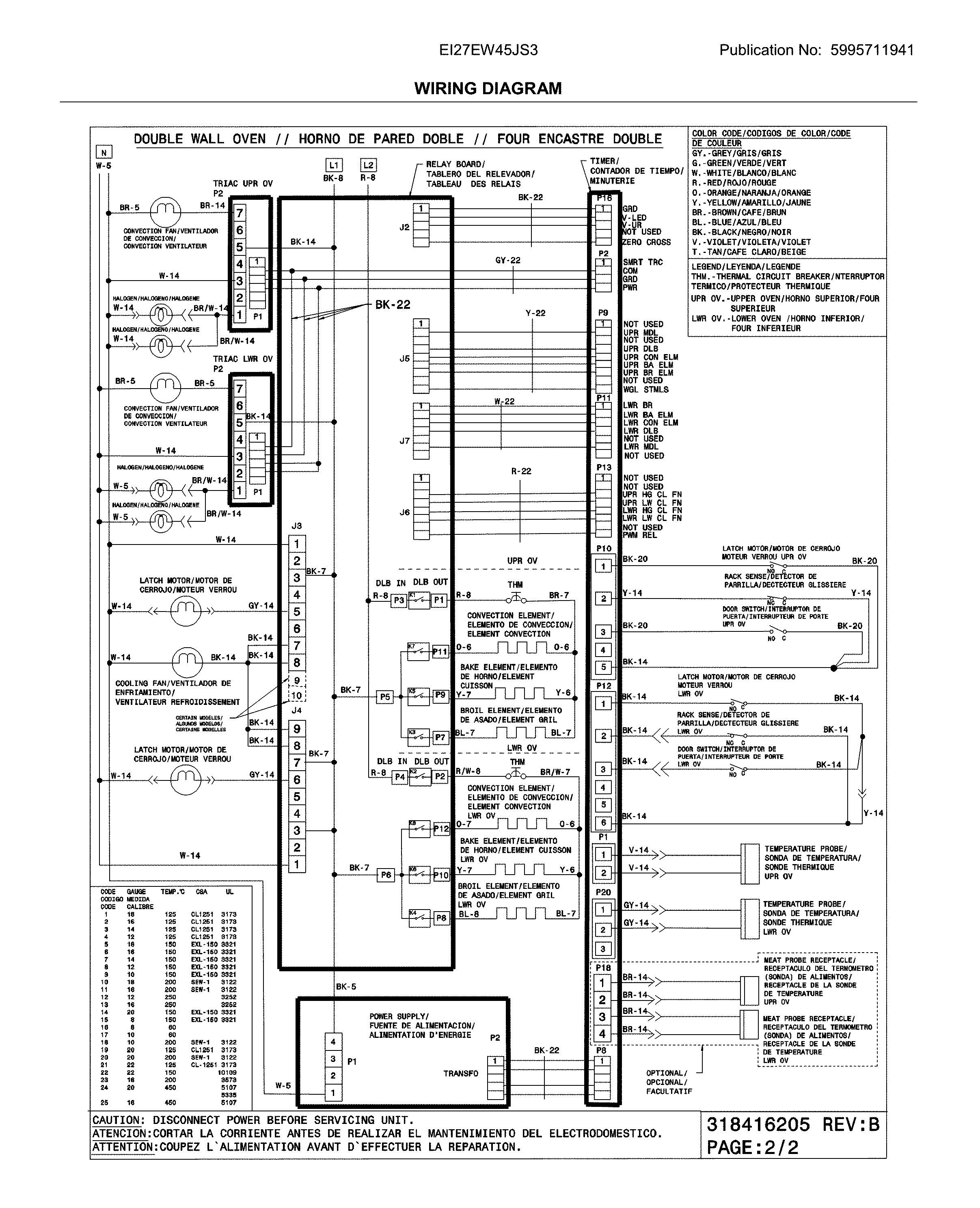 Electrolux EI27EW45JS3 wiring diagram diagram