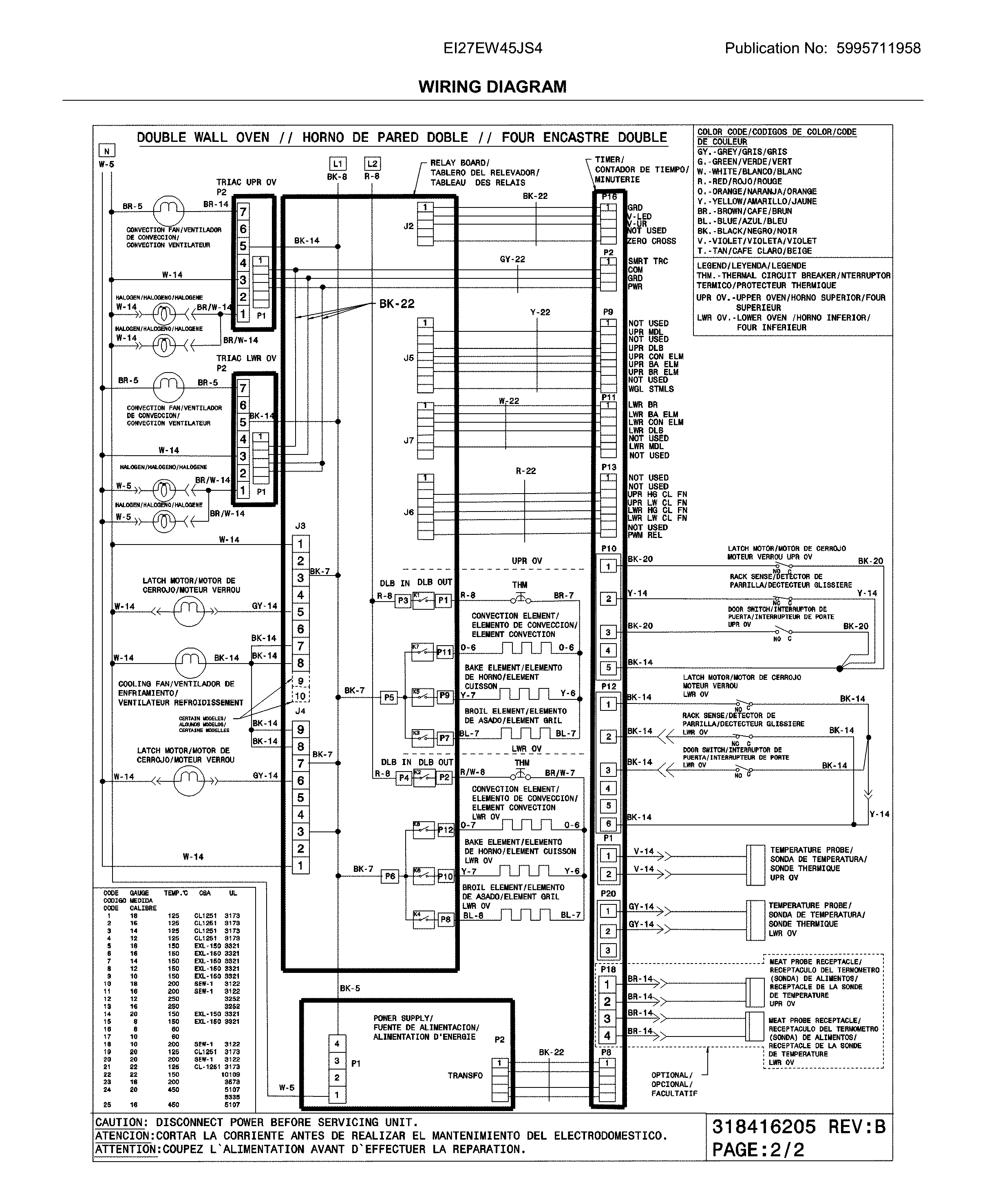 Electrolux EI27EW45JS4 wiring diagram diagram