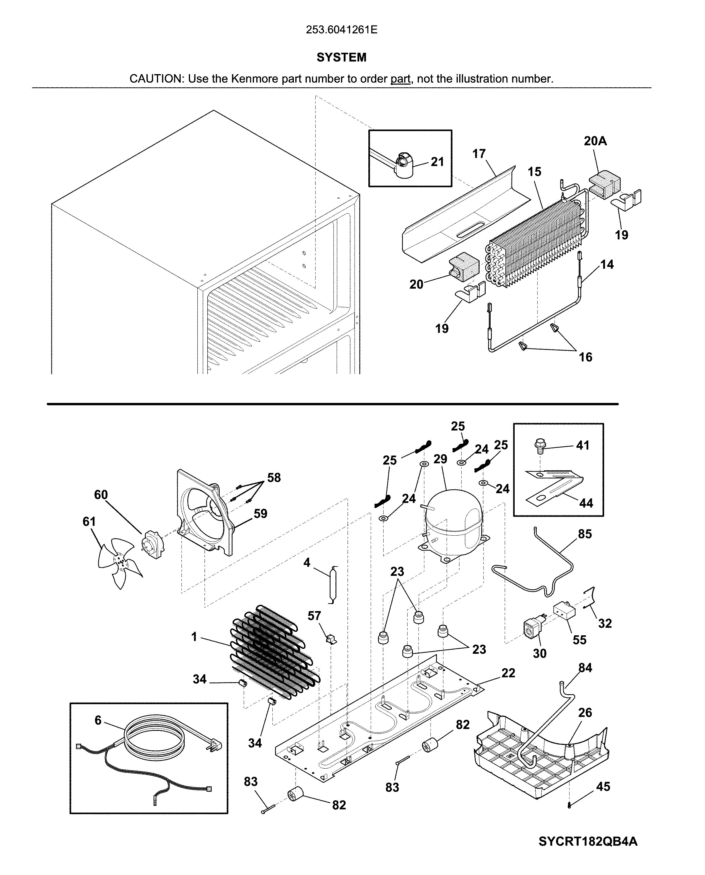 Kenmore 2536041261E system diagram