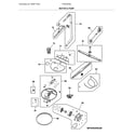 Frigidaire FGHD2455LW1A motor & pump diagram