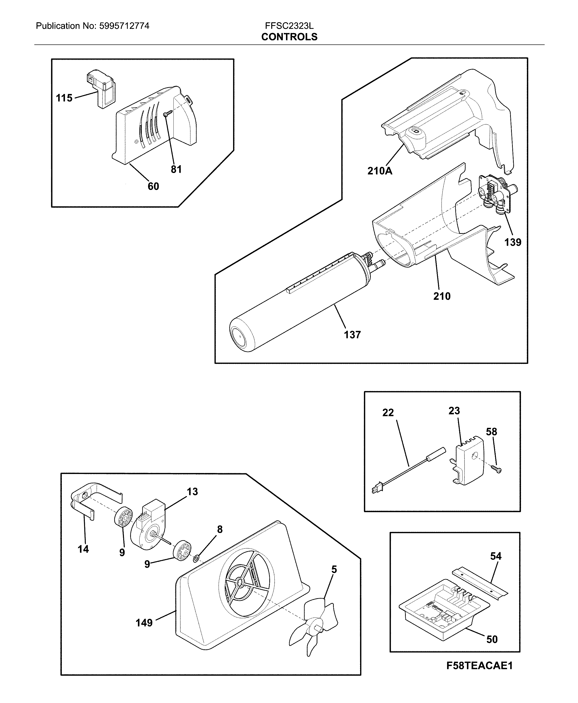 Frigidaire FFSC2323LECA control diagram