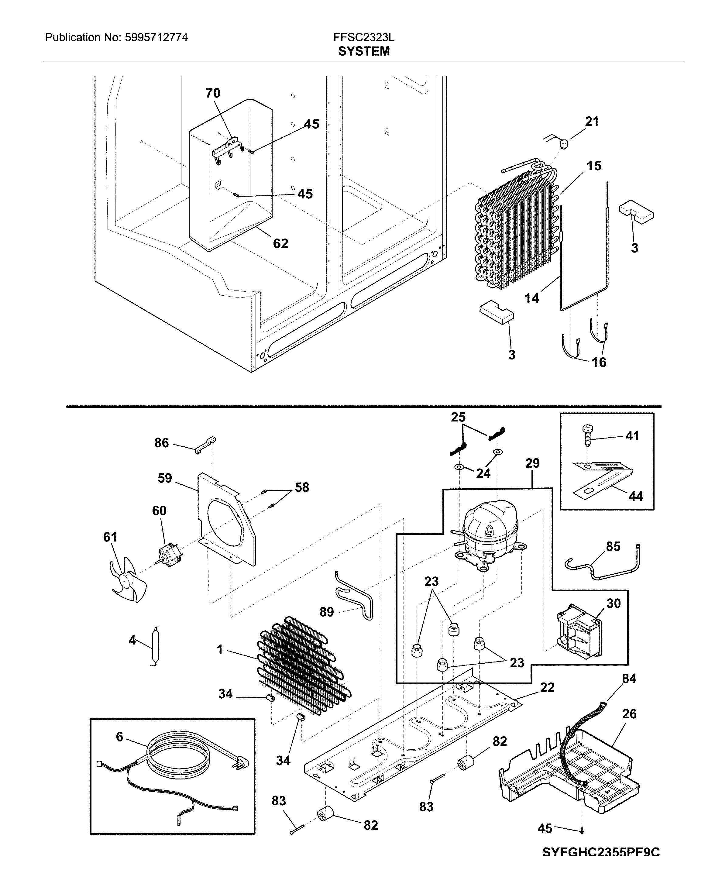 Frigidaire FFSC2323LECA system diagram