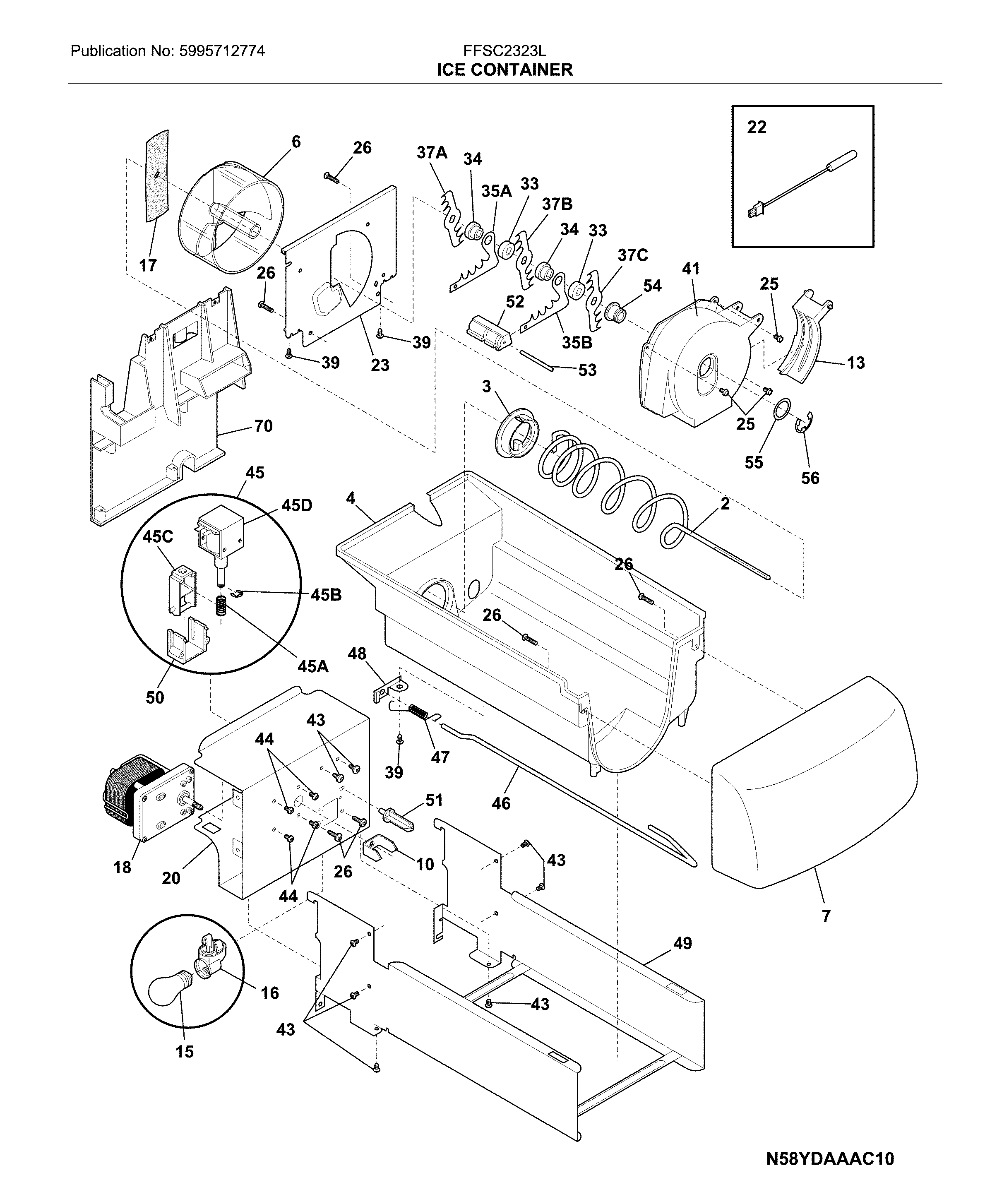 Frigidaire FFSC2323LECA container diagram