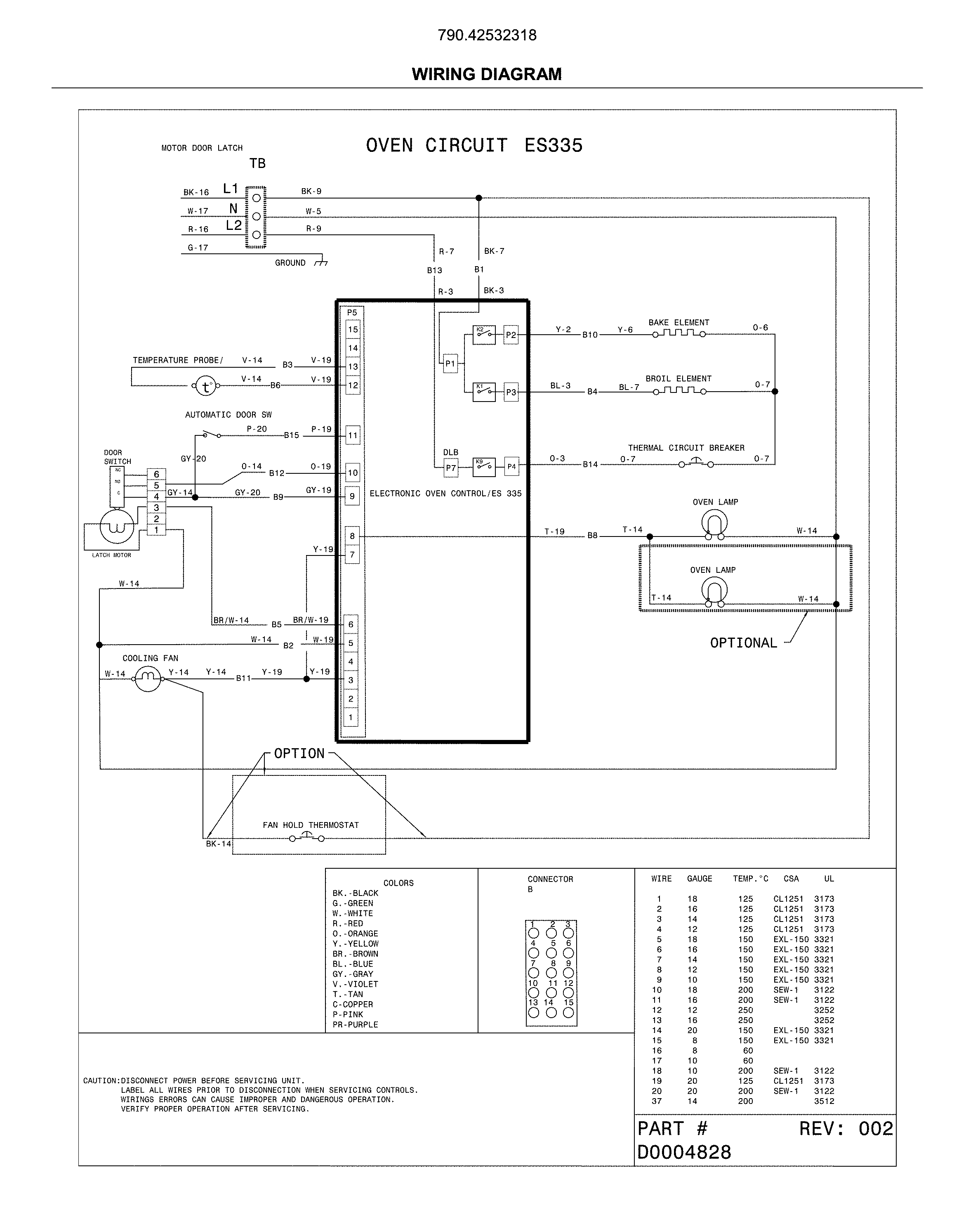 Kenmore 79042532318 wiring diagram diagram