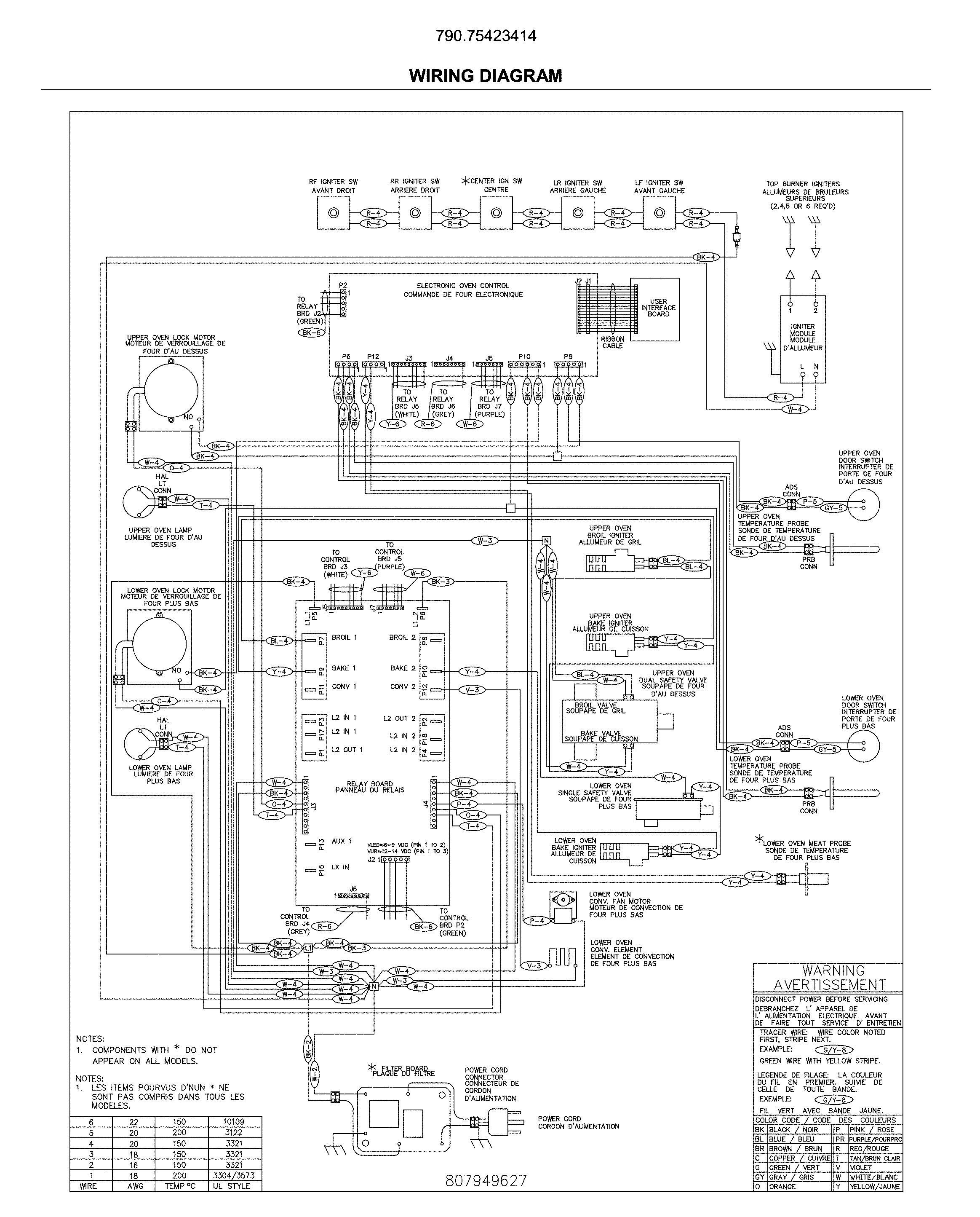 Kenmore Elite 79075423414 wiring diagram diagram