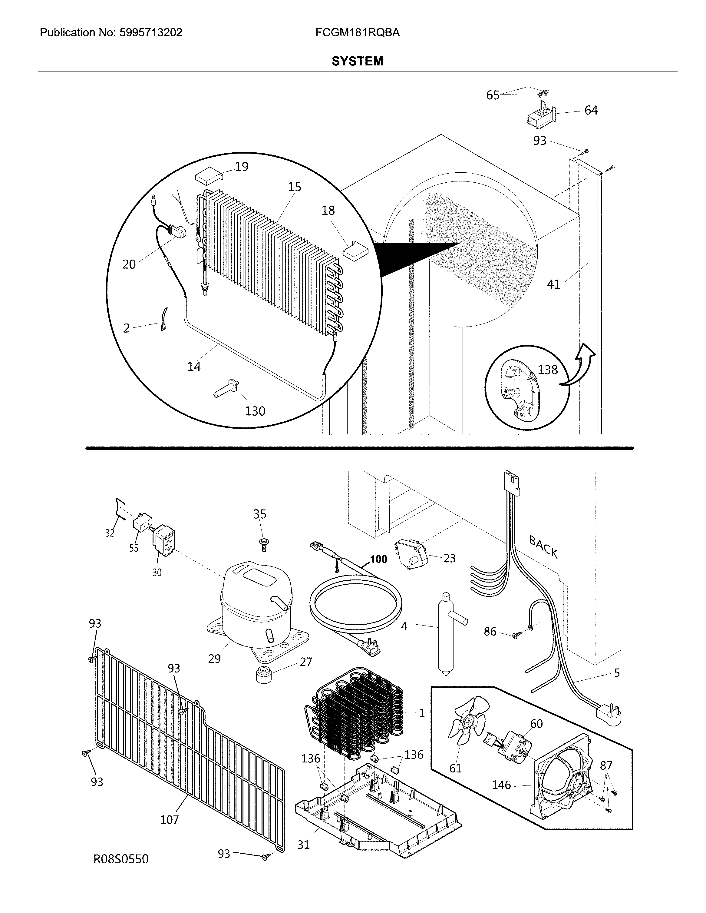 Frigidaire FCGM181RQBA system diagram