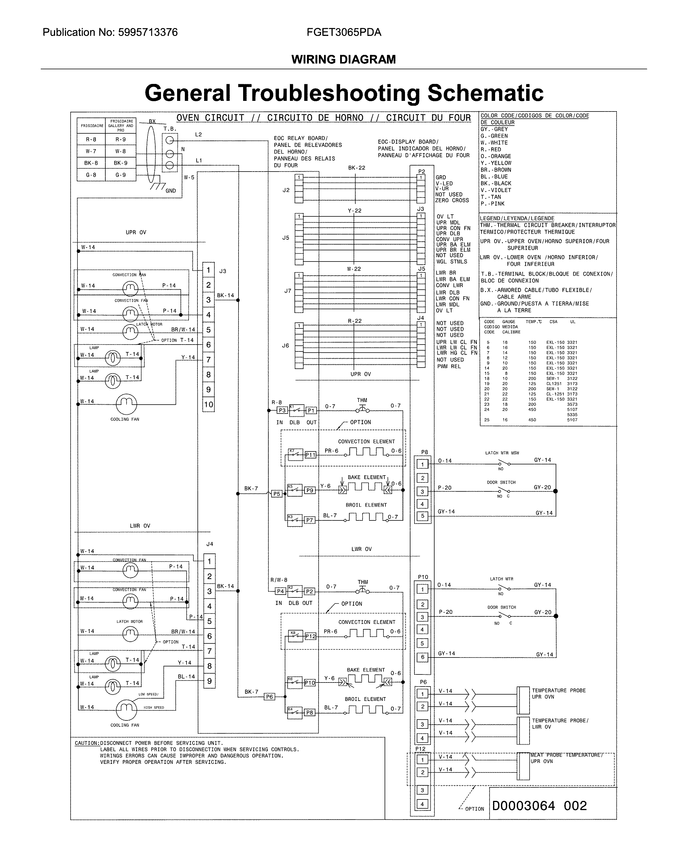 Frigidaire FGET3065PDA wiring diagram diagram