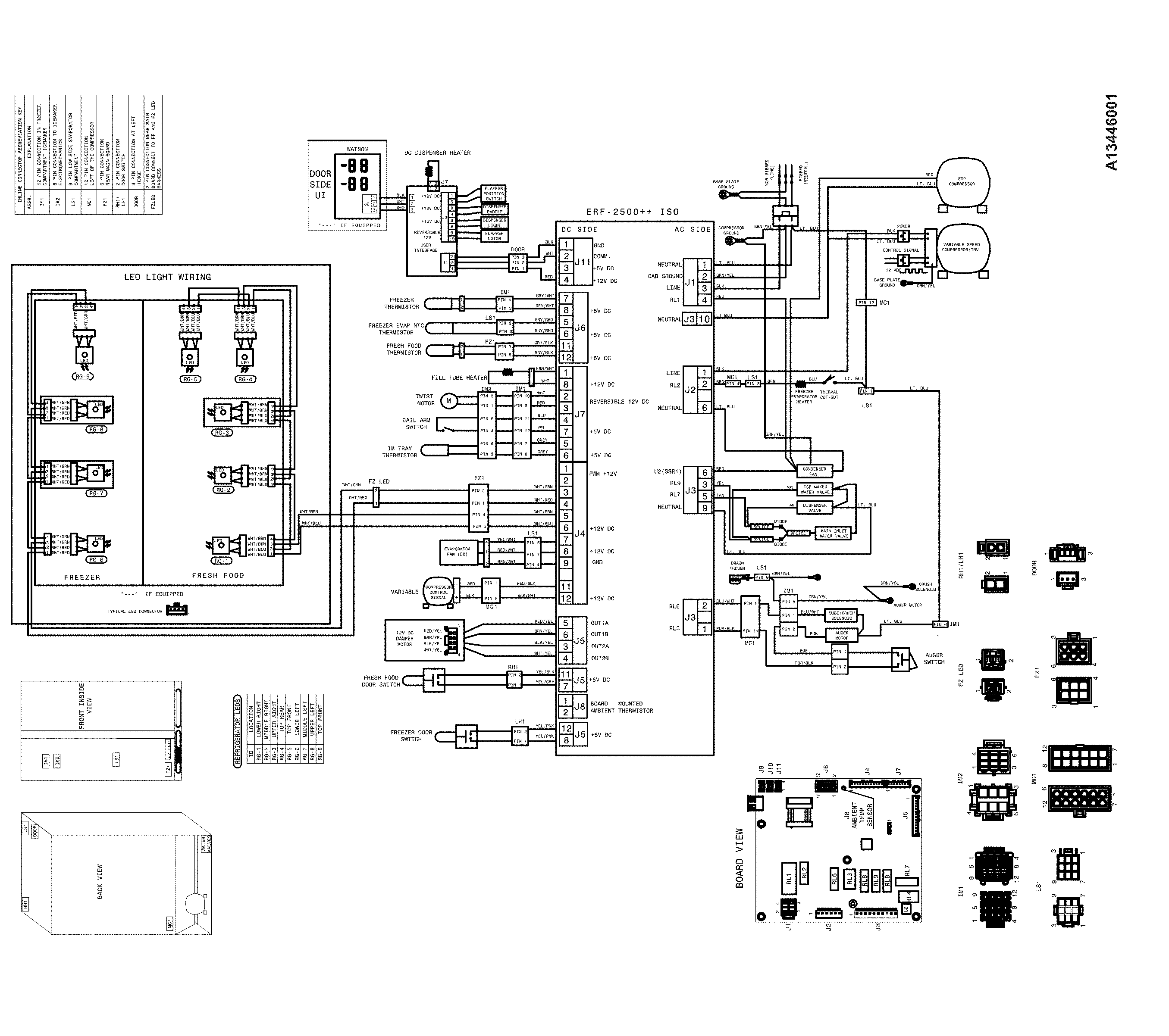Frigidaire LFSC2324VF0 wiring schematic diagram