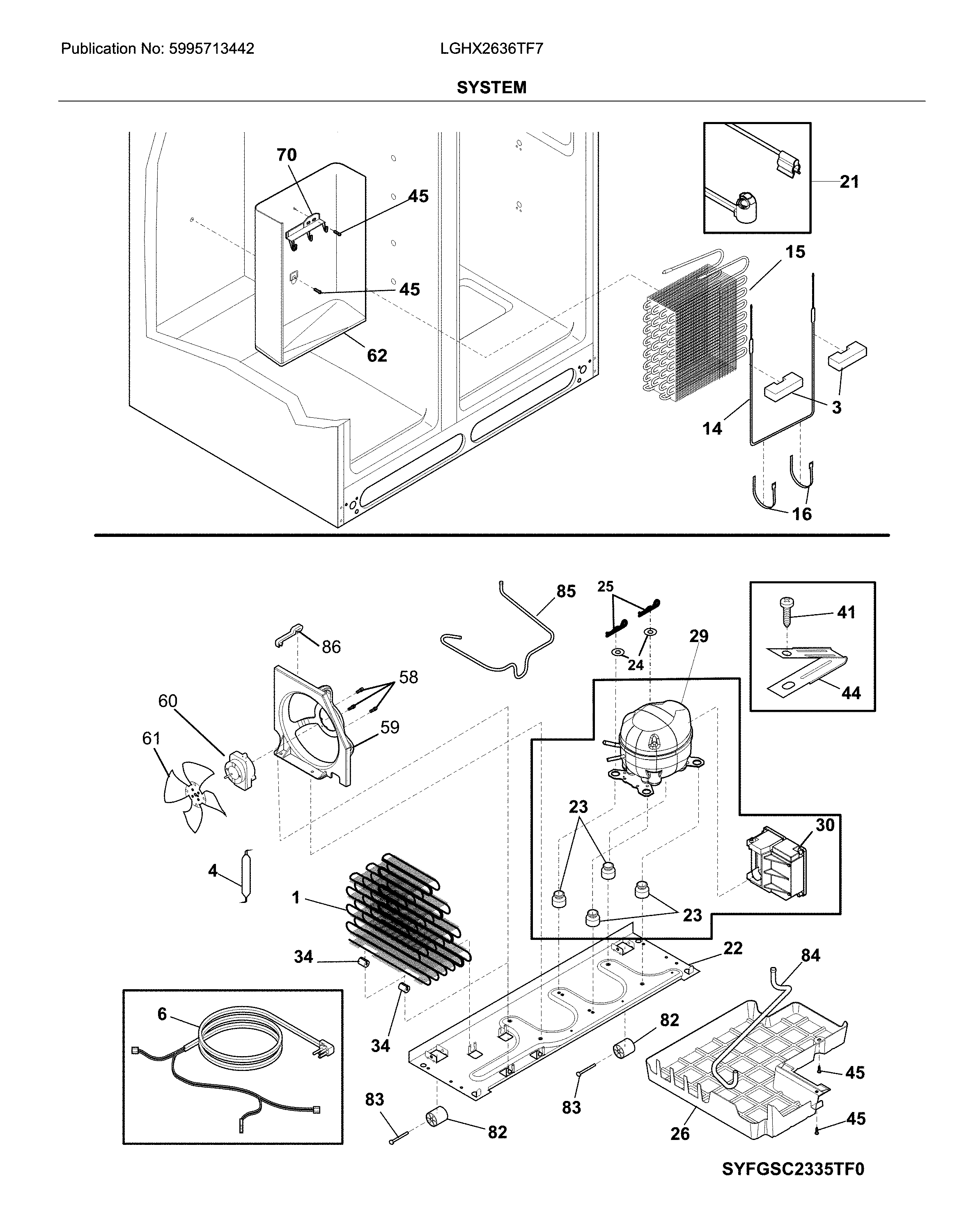 Frigidaire LGHX2636TF7 system diagram