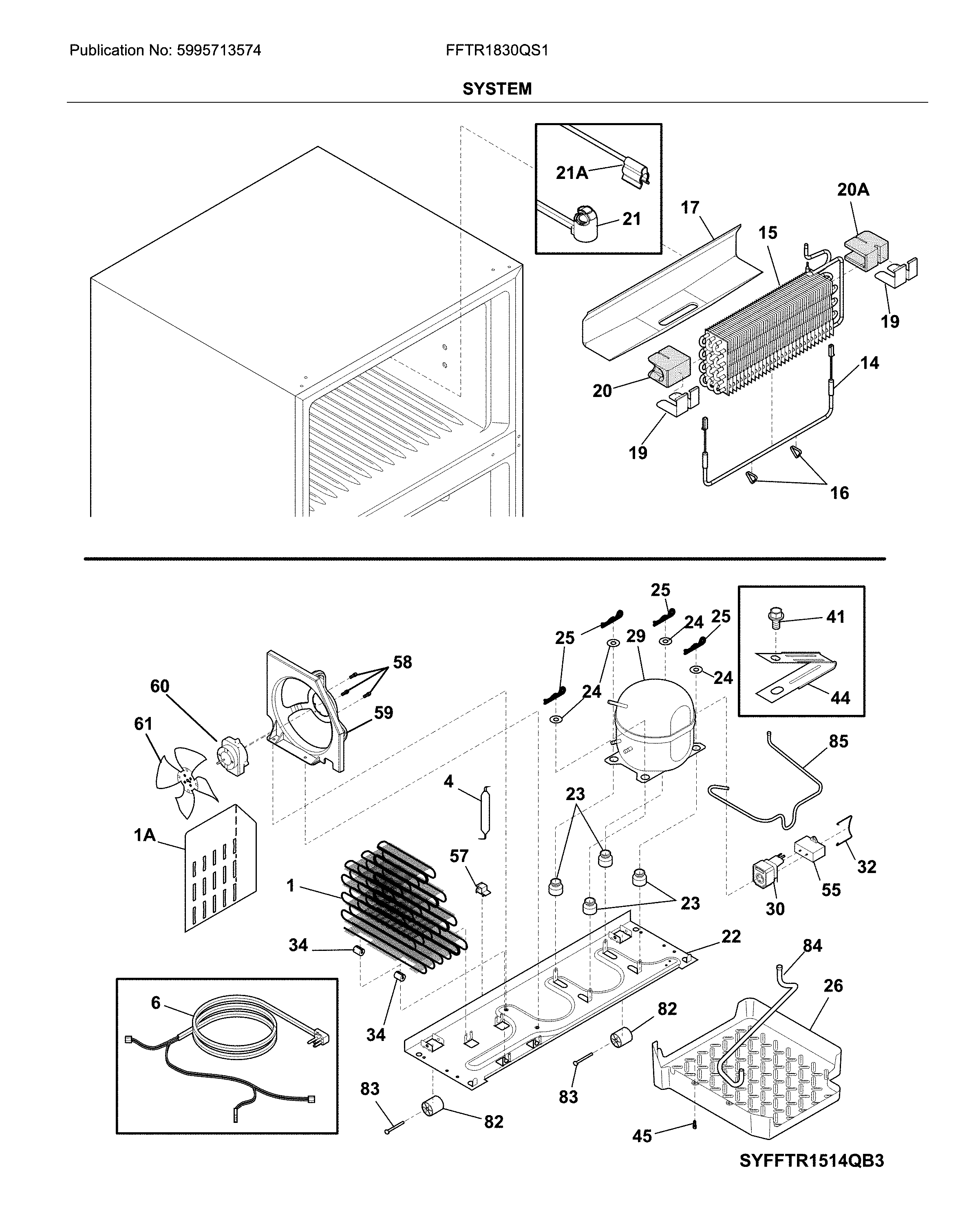 Frigidaire FFTR1830QS1 system diagram