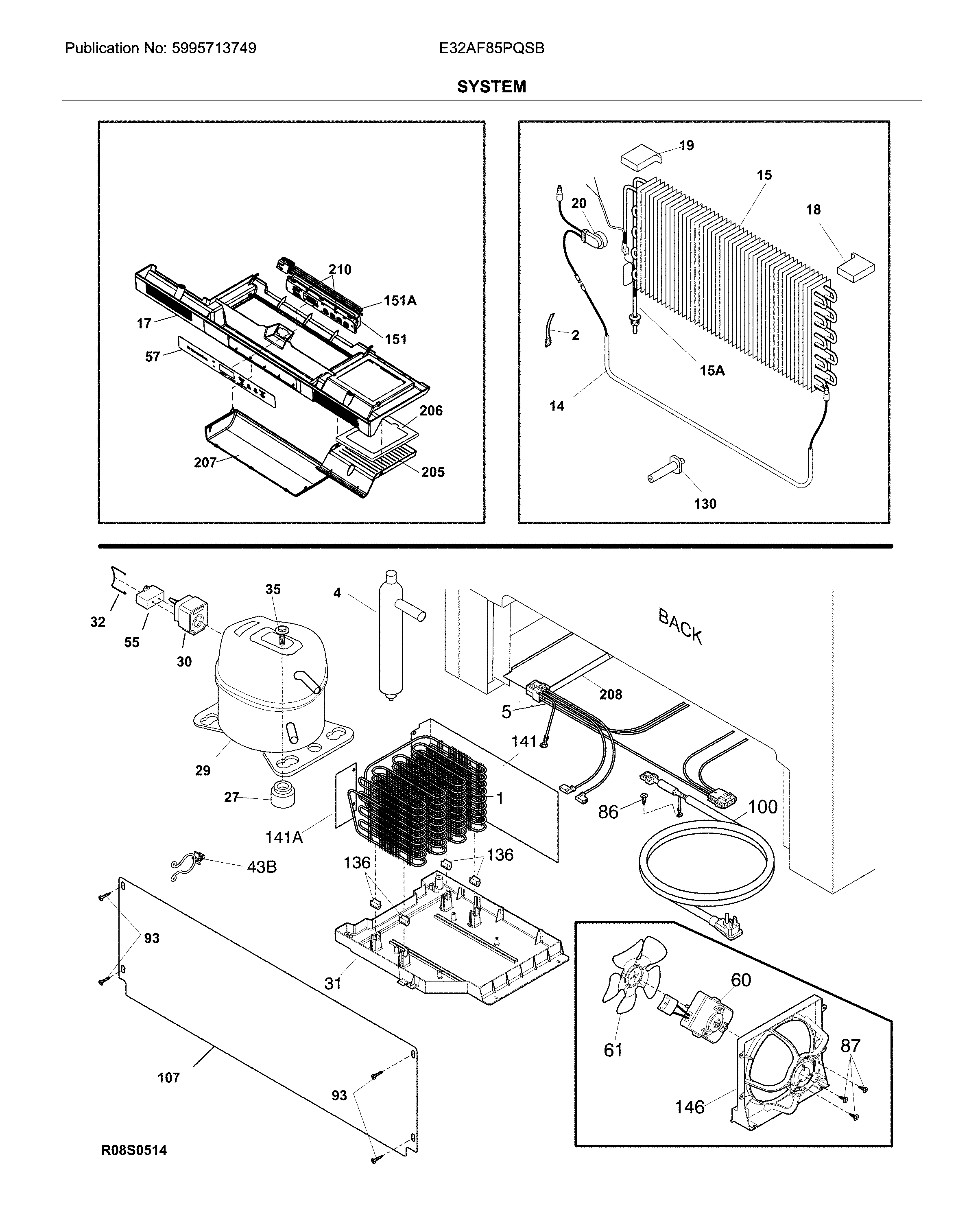 Electrolux E32AF85PQSB system diagram