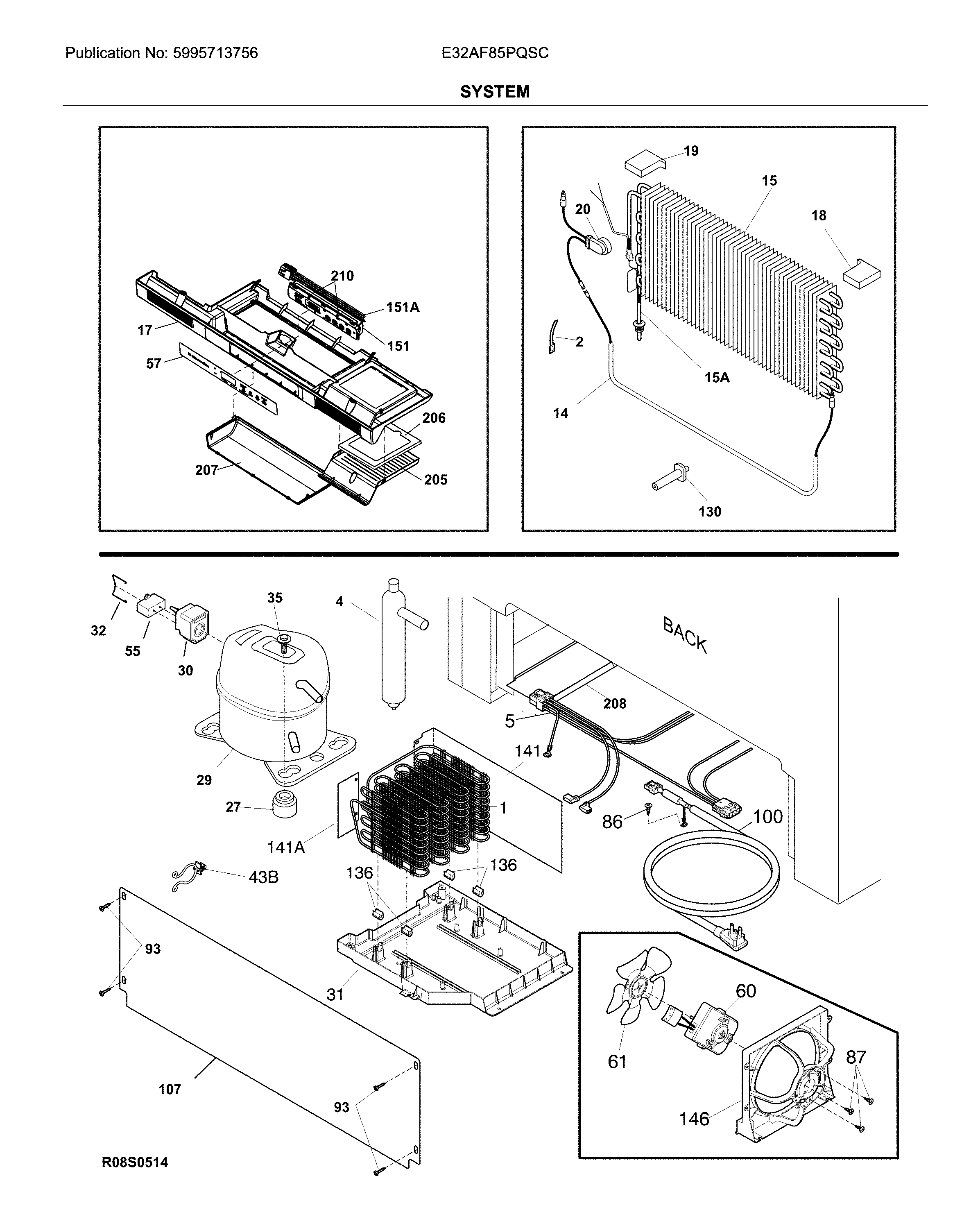 Electrolux E32AF85PQSC system diagram
