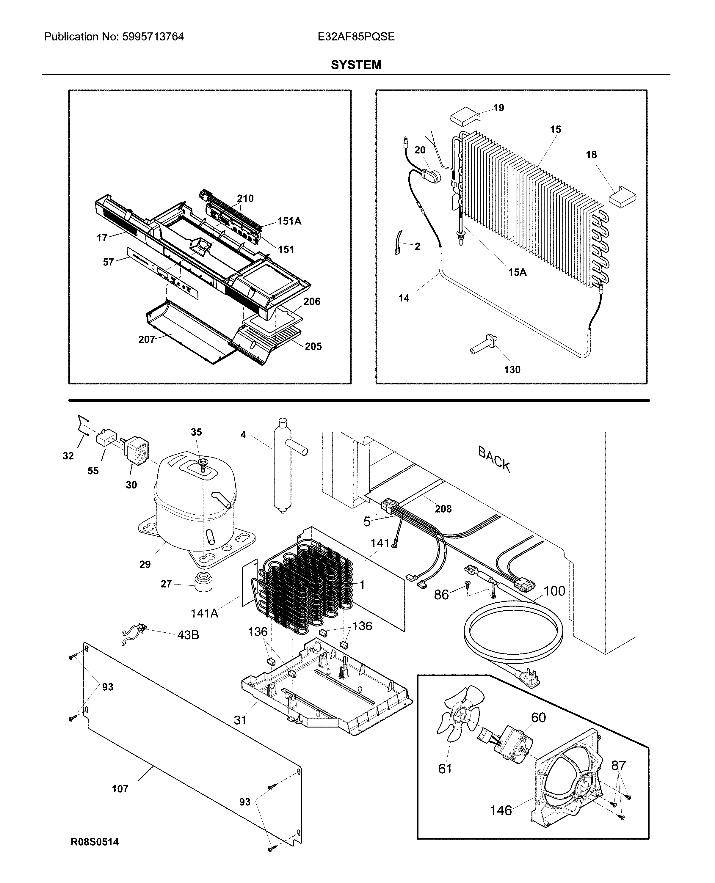 Electrolux E32AF85PQSE system diagram