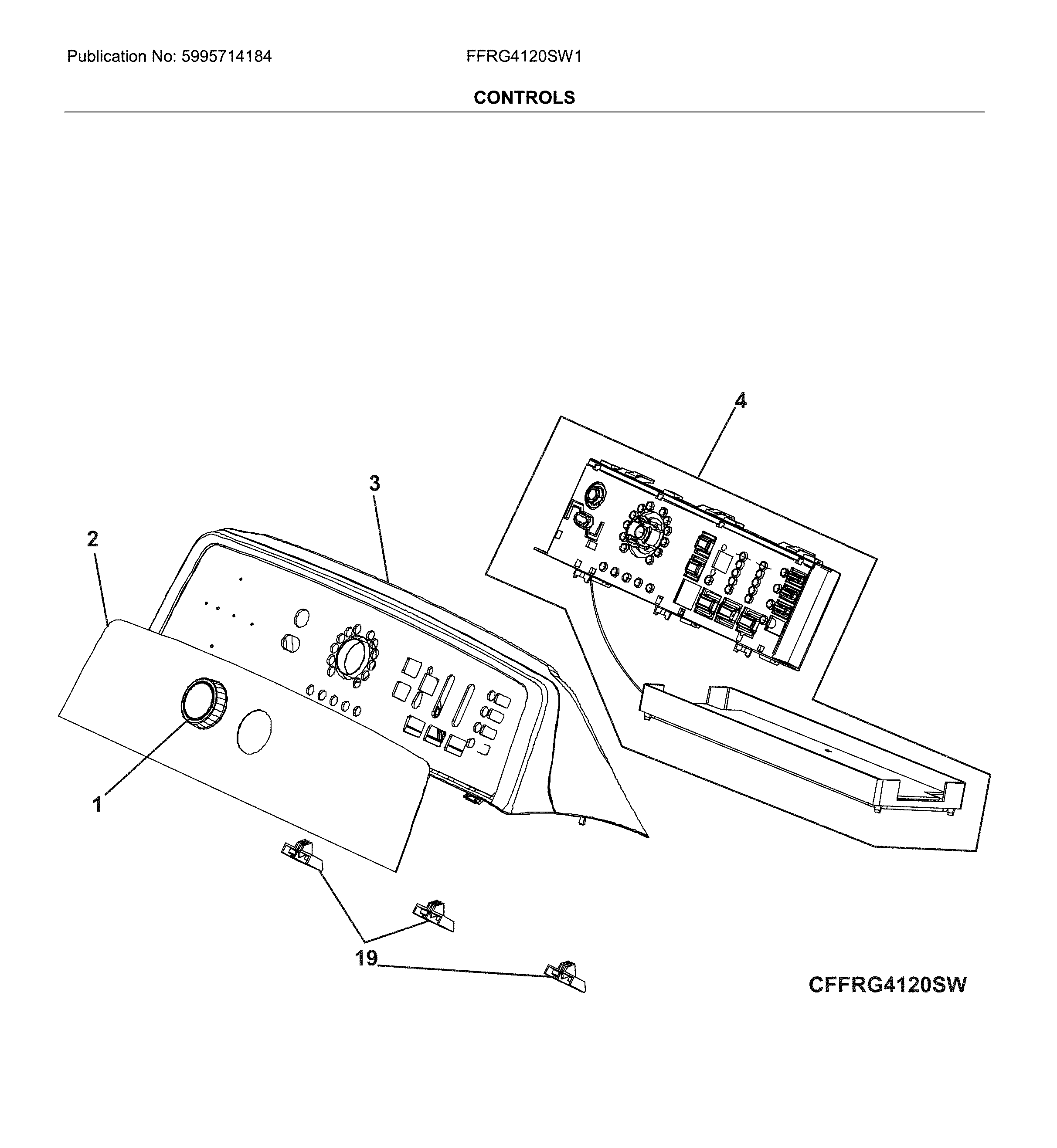 Frigidaire FFRG4120SW1 controls diagram