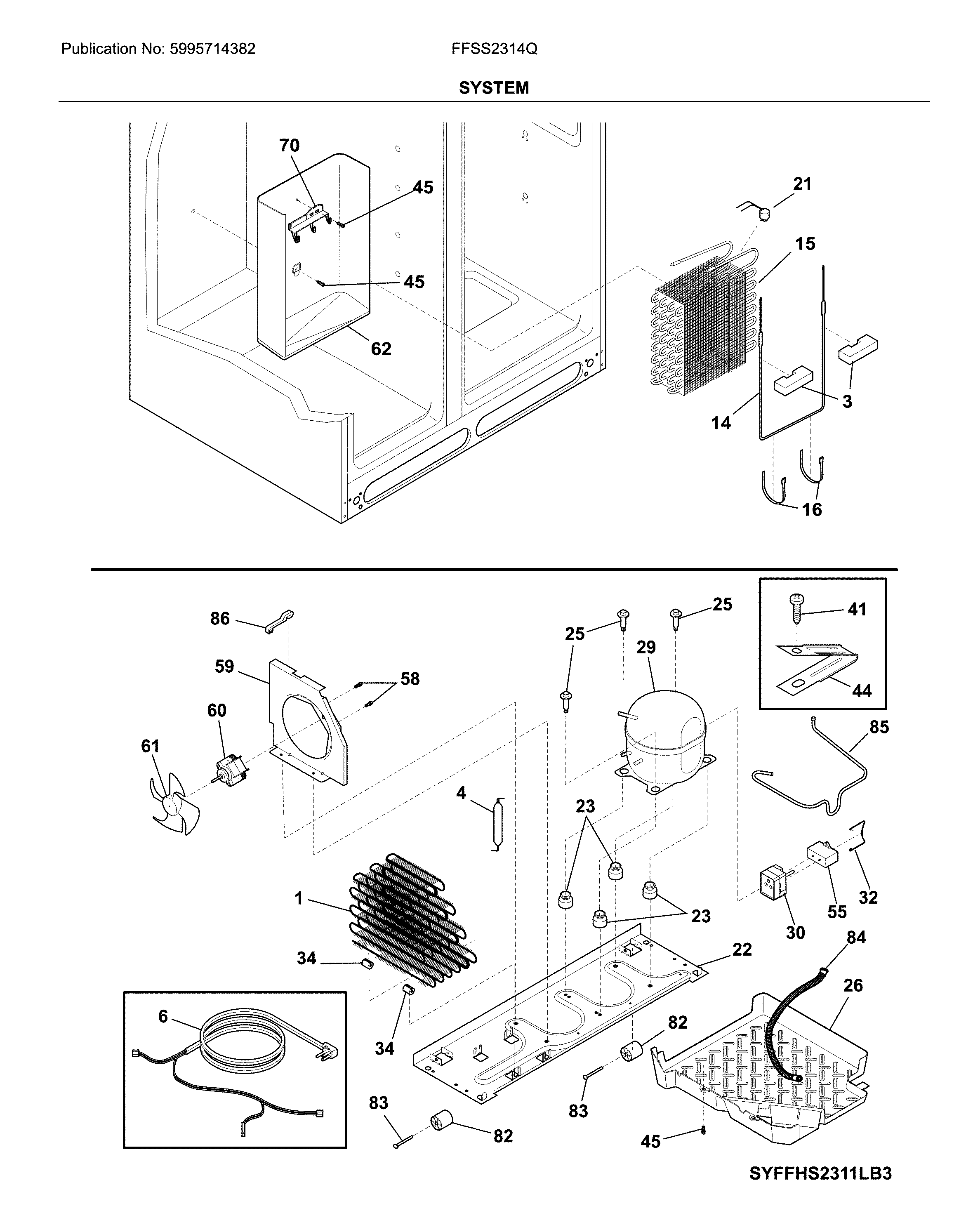 Frigidaire FFSS2314QE0 system diagram
